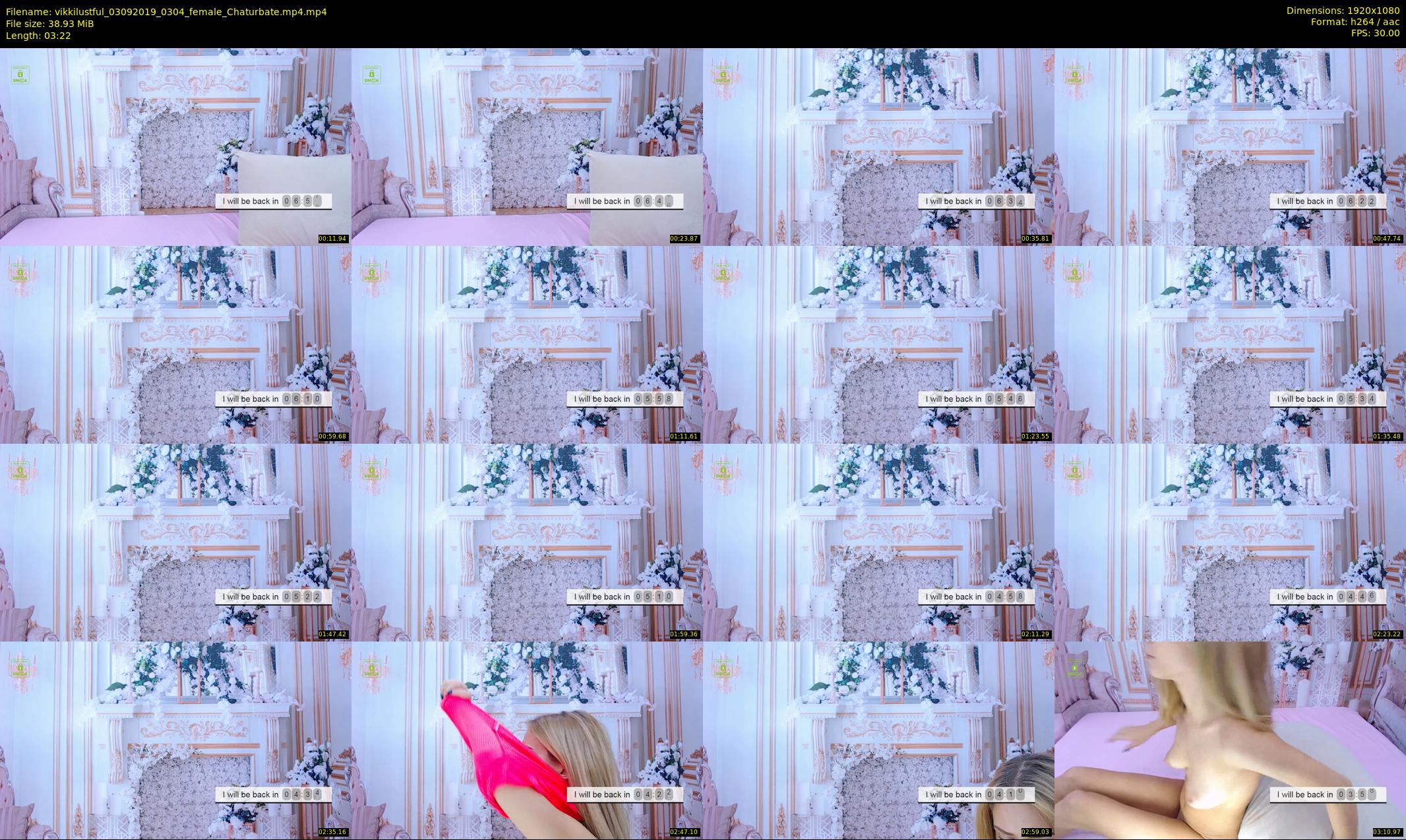 vikkilustful — 4 minute Chaturbate female cam show recording, 1080p, Sep 3, 2019