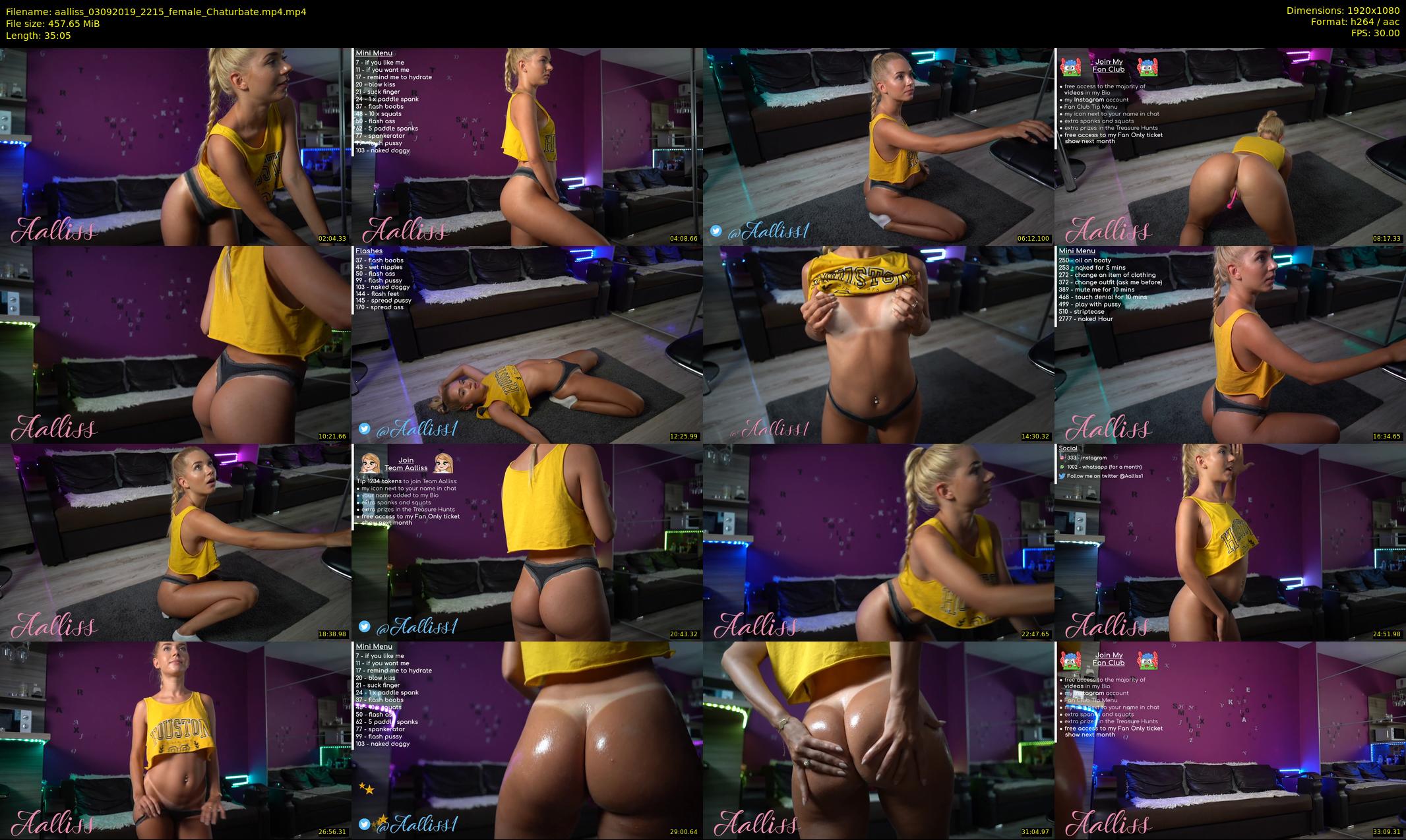 aalliss — 36 minute Chaturbate female cam show recording, 1080p, Sep 3, 2019