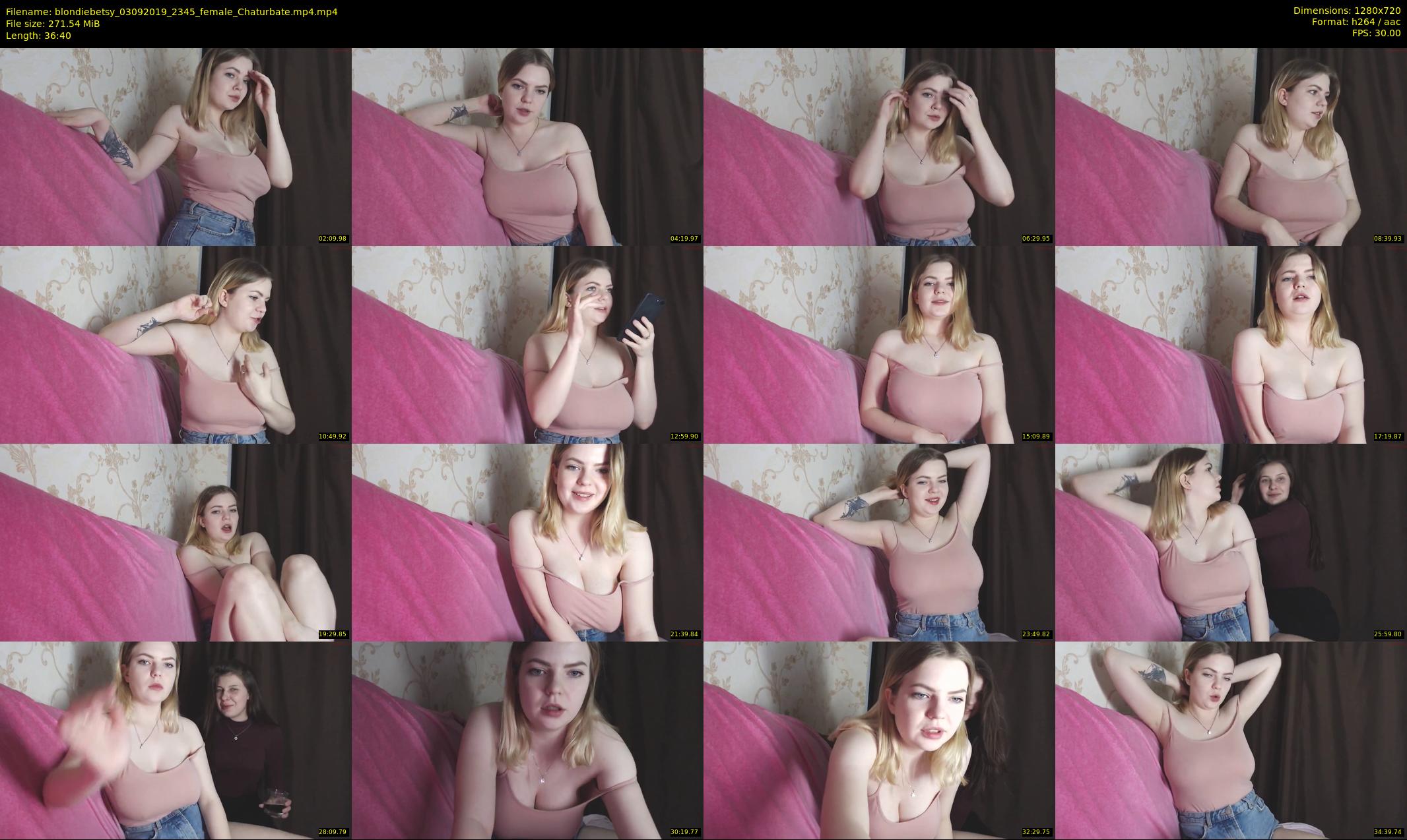 blondiebetsy — 37 minute Chaturbate female cam show recording, 720p, Sep 3, 2019