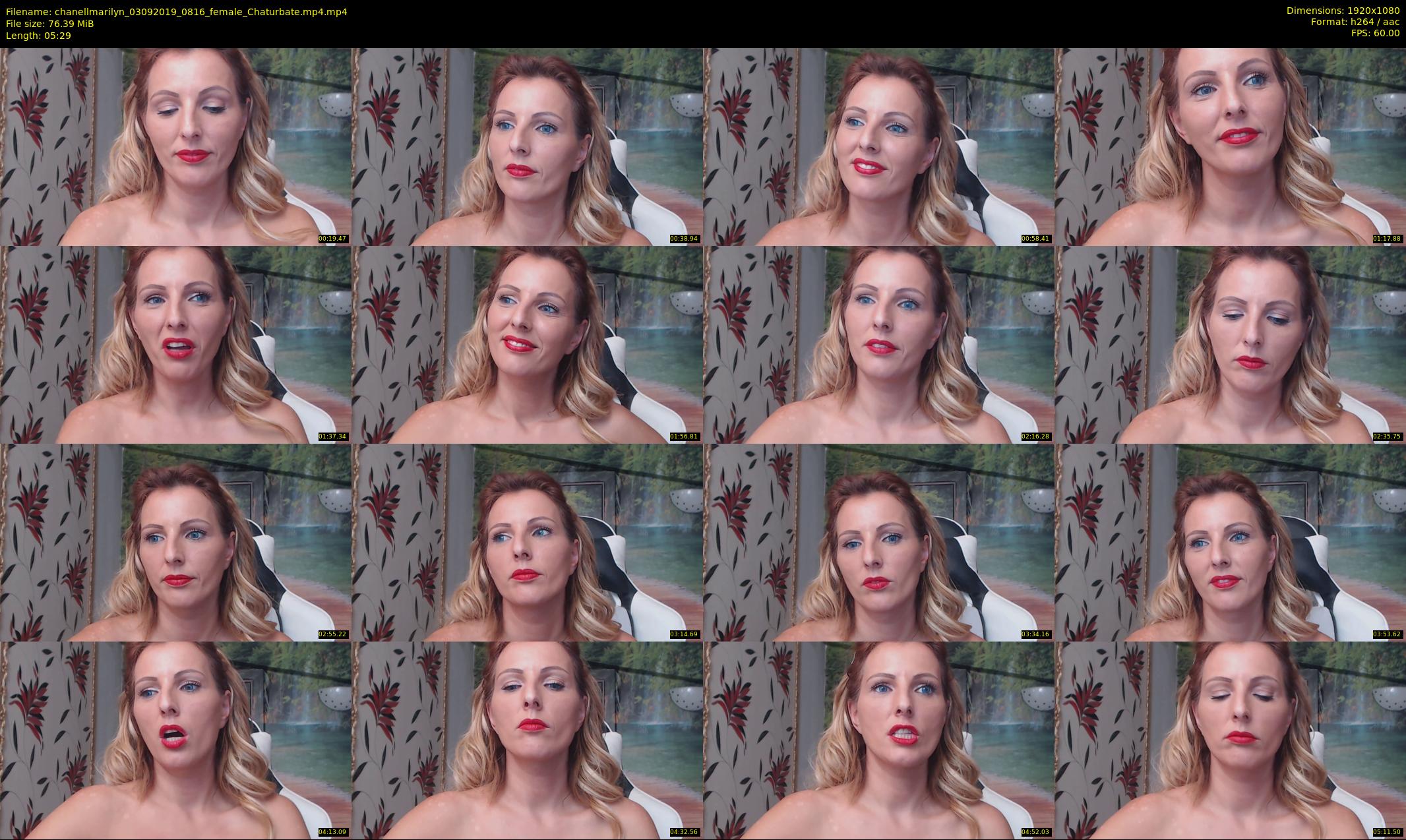 chanellmarilyn — 6 minute Chaturbate female cam show recording, 1080p, Sep 3, 2019
