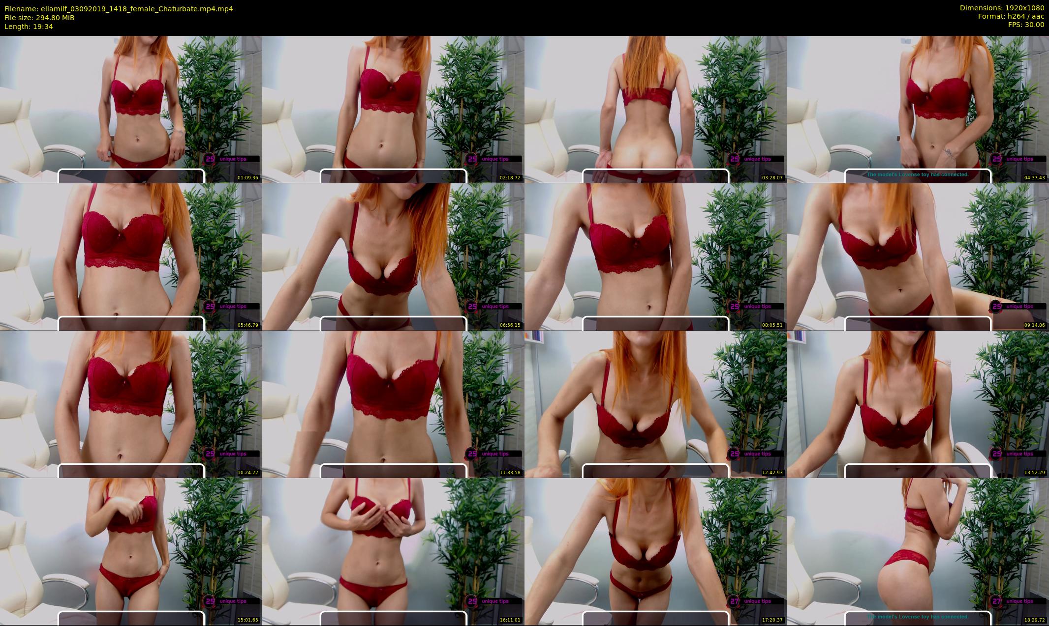 ellamilf — 20 minute Chaturbate female cam show recording, 1080p, Sep 3, 2019