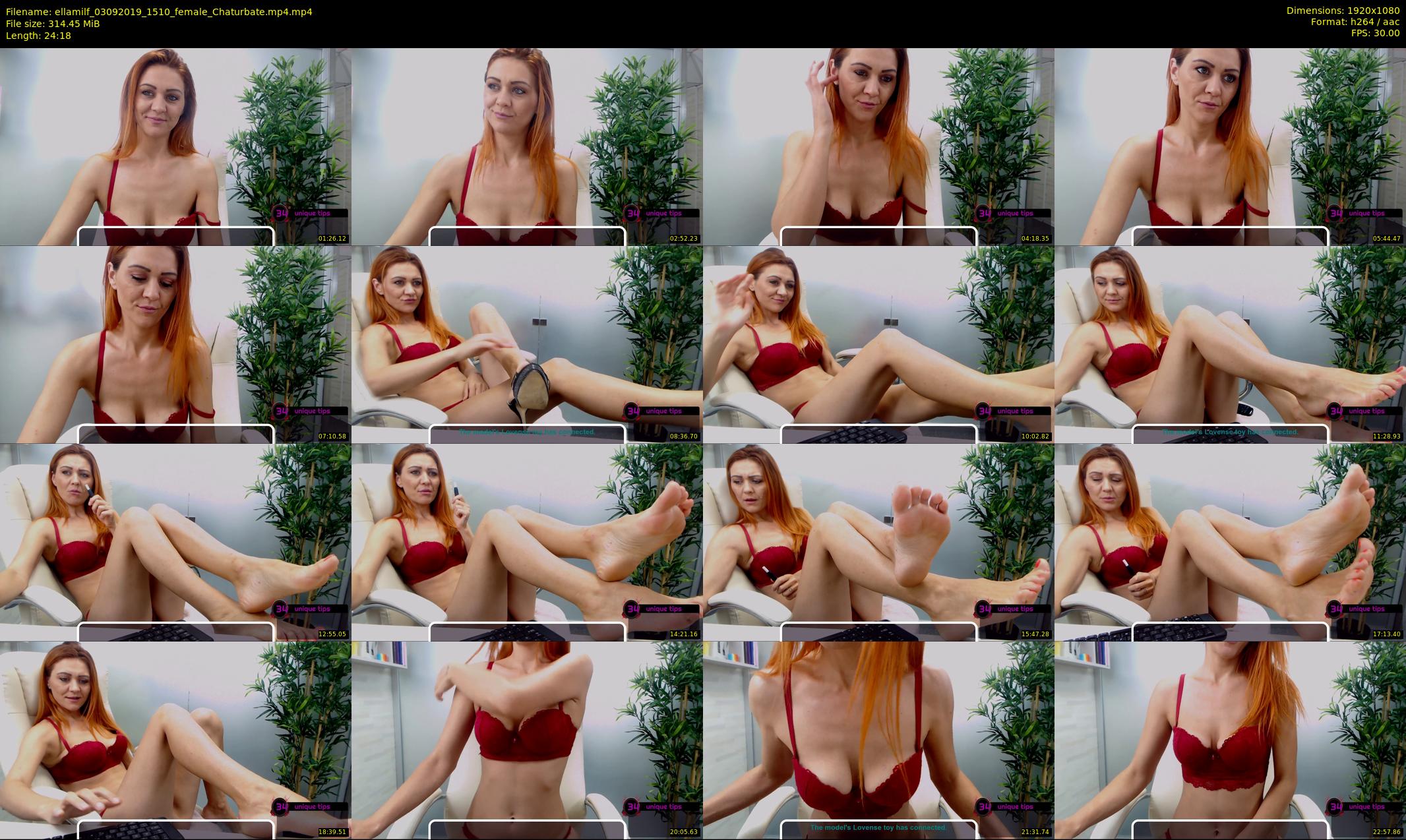 ellamilf — 25 minute Chaturbate female cam show recording, 1080p, Sep 3, 2019