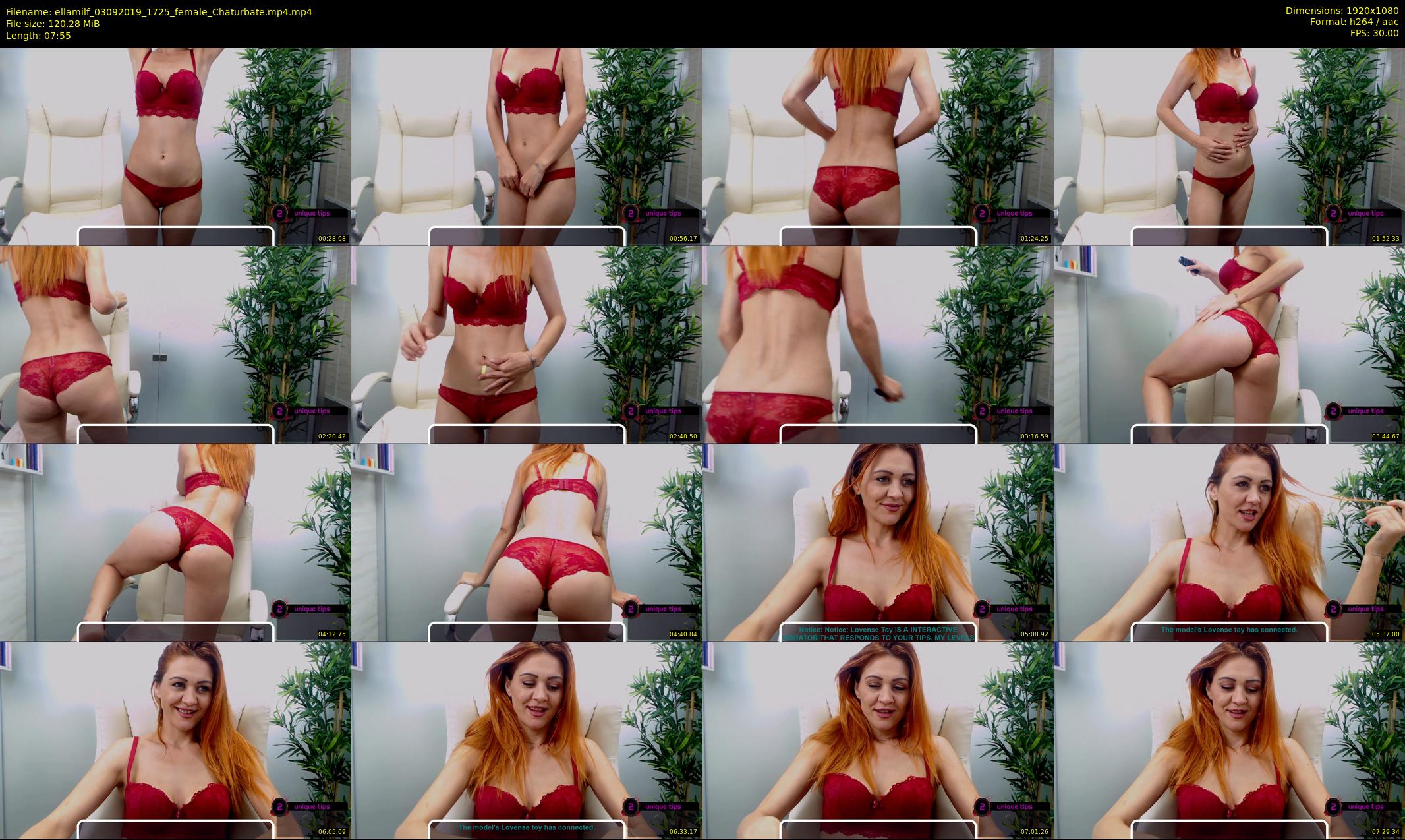 ellamilf — 8 minute Chaturbate female cam show recording, 1080p, Sep 3, 2019