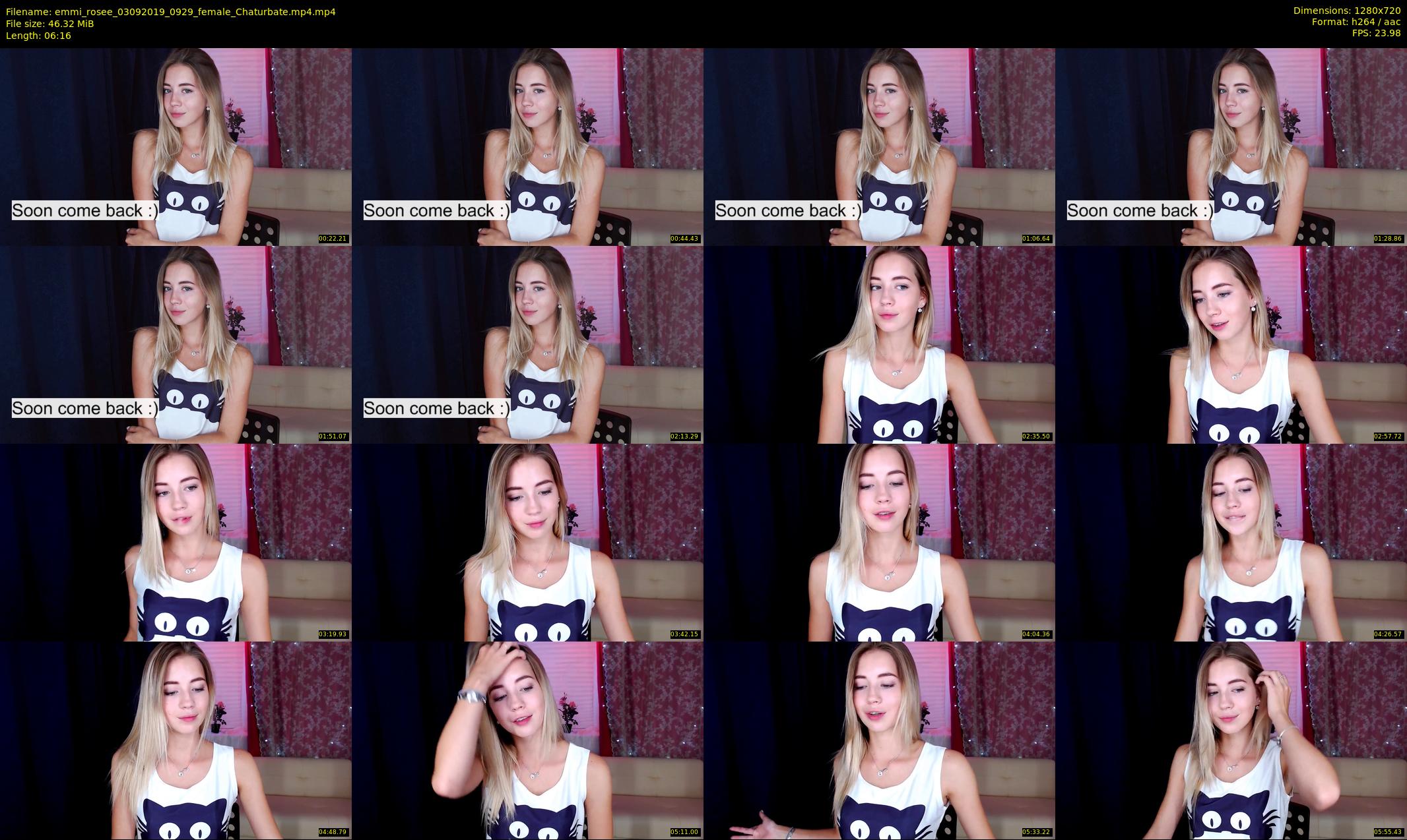 emmi_rosee — 7 minute Chaturbate female cam show recording, 720p, Sep 3, 2019