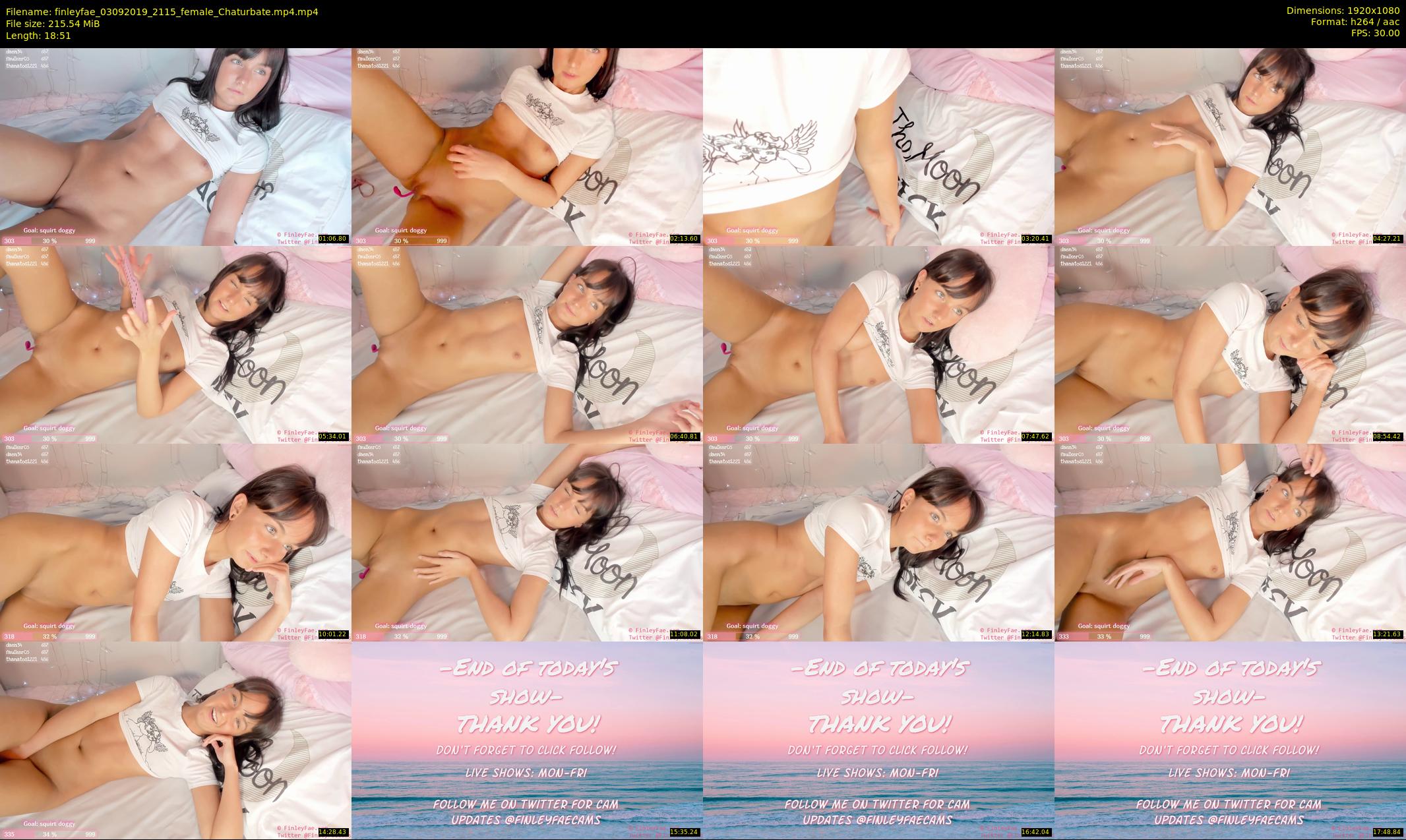finleyfae — 19 minute Chaturbate female cam show recording, 1080p, Sep 3, 2019