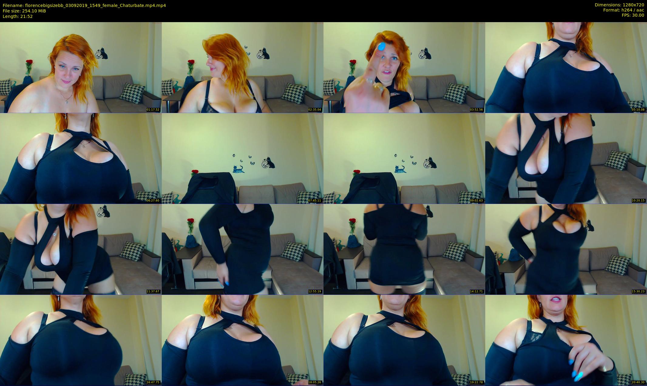 florencebigsizebb — 22 minute Chaturbate female cam show recording, 720p, Sep 3, 2019