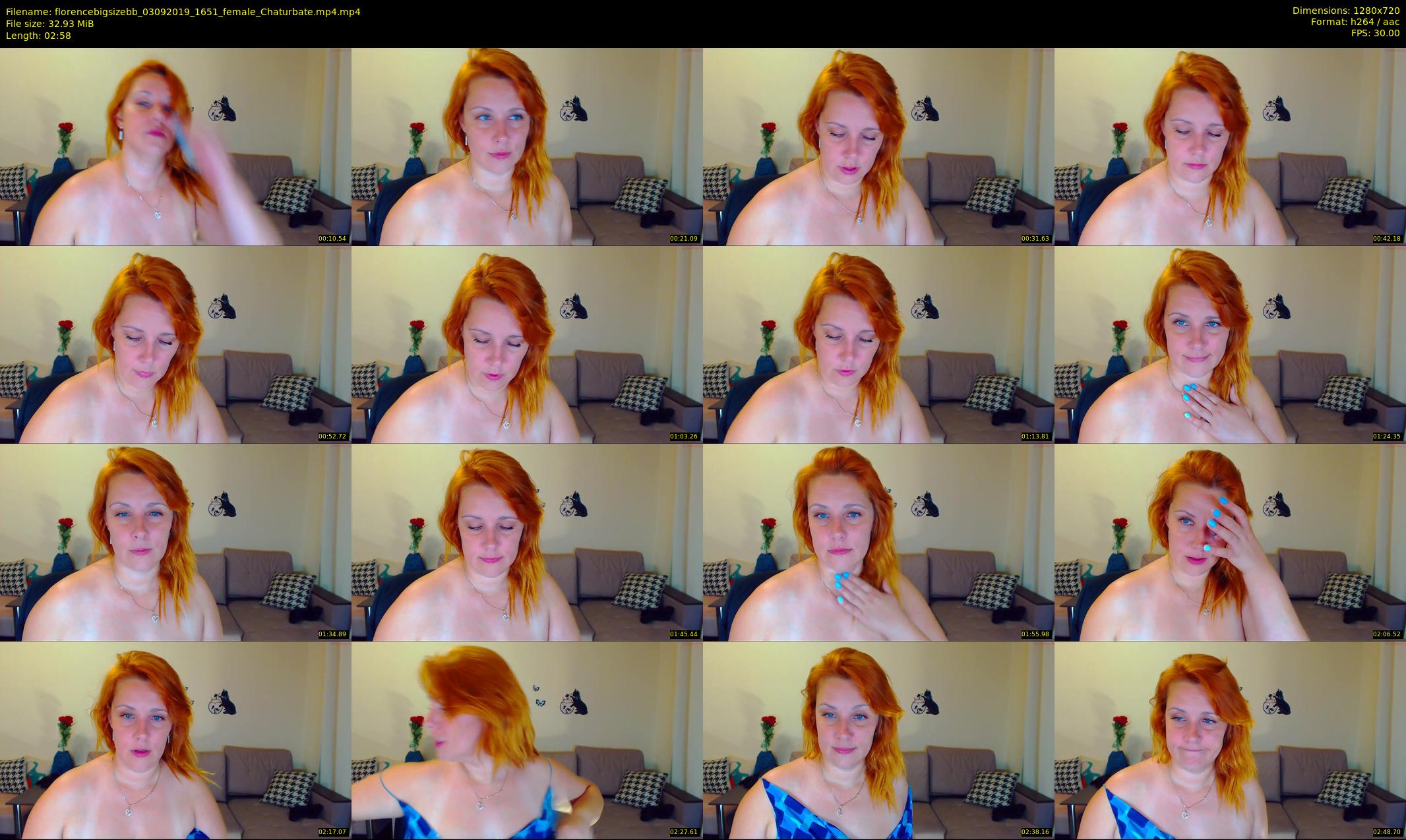 florencebigsizebb — 3 minute Chaturbate female cam show recording, 720p, Sep 3, 2019