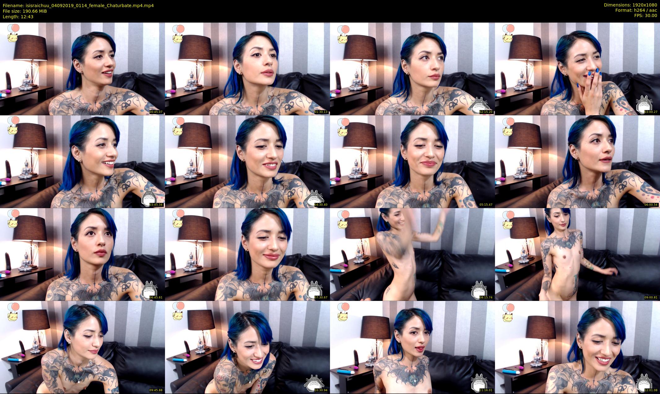 isisraichuu — 13 minute Chaturbate female cam show recording, 1080p, Sep 4, 2019