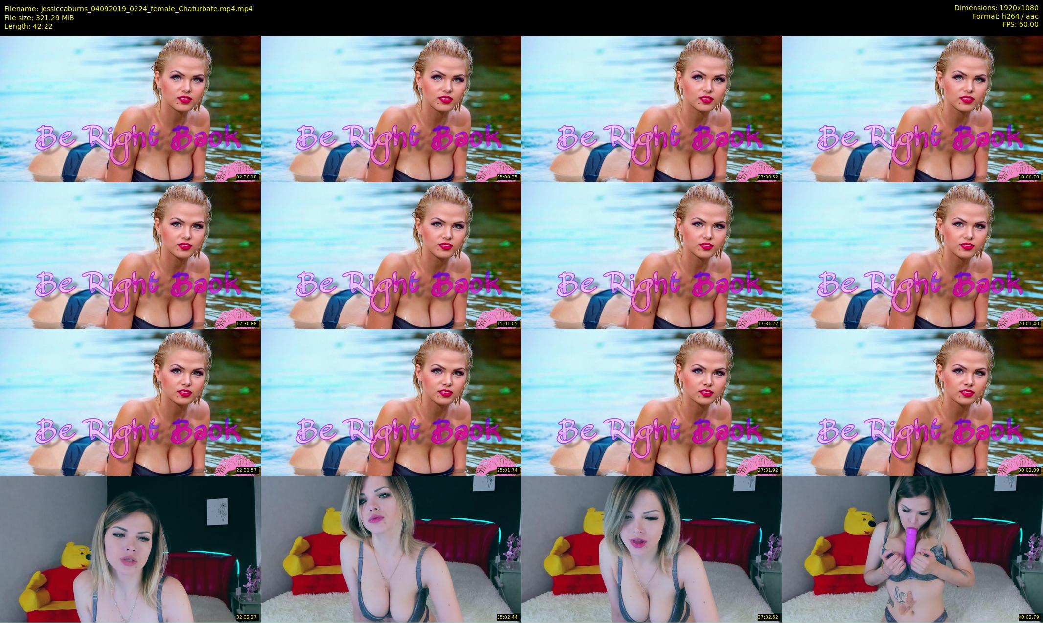 jessiccaburns — 43 minute Chaturbate female cam show recording, 1080p, Sep 4, 2019