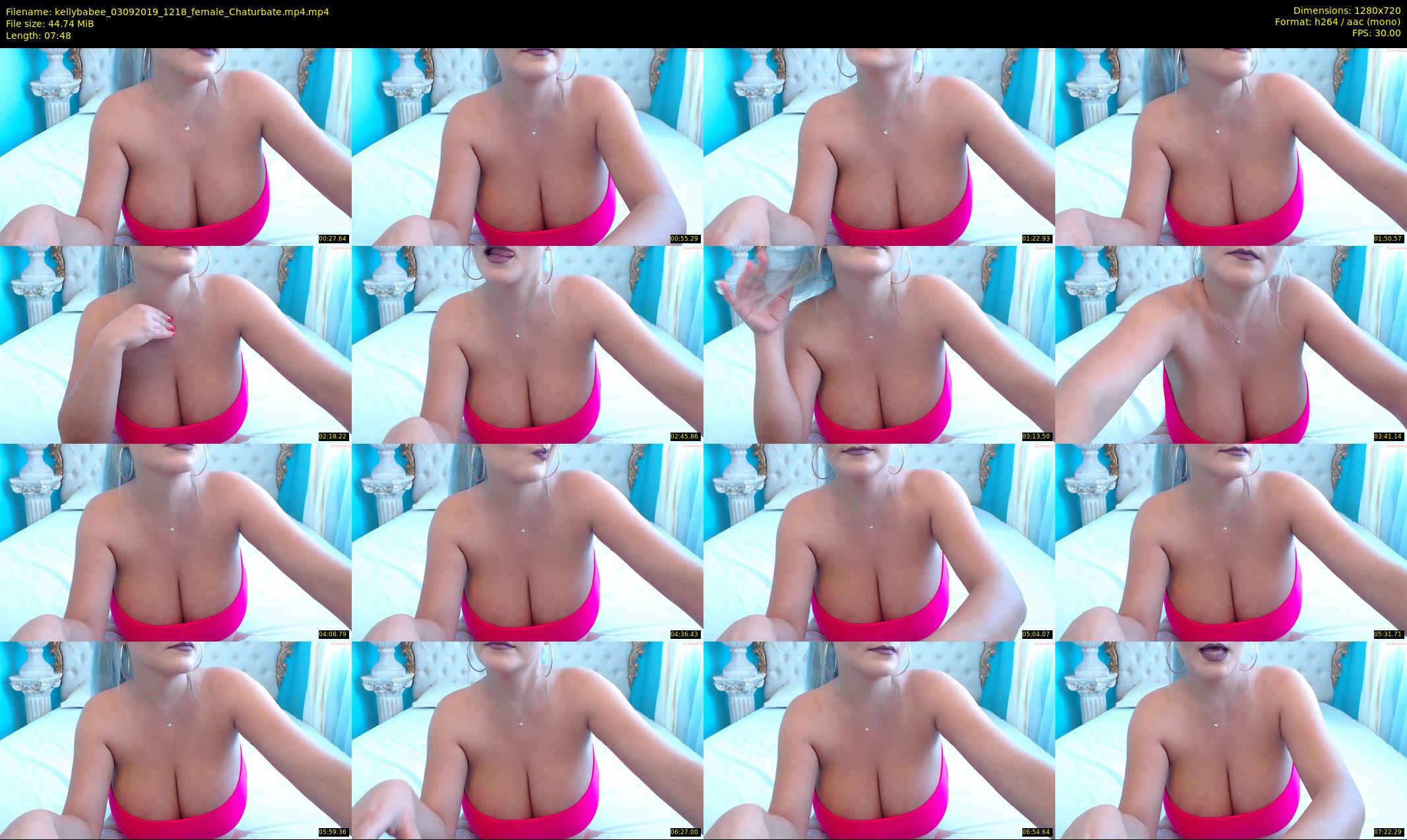 kellybabee — 8 minute Chaturbate female cam show recording, 720p, Sep 3, 2019