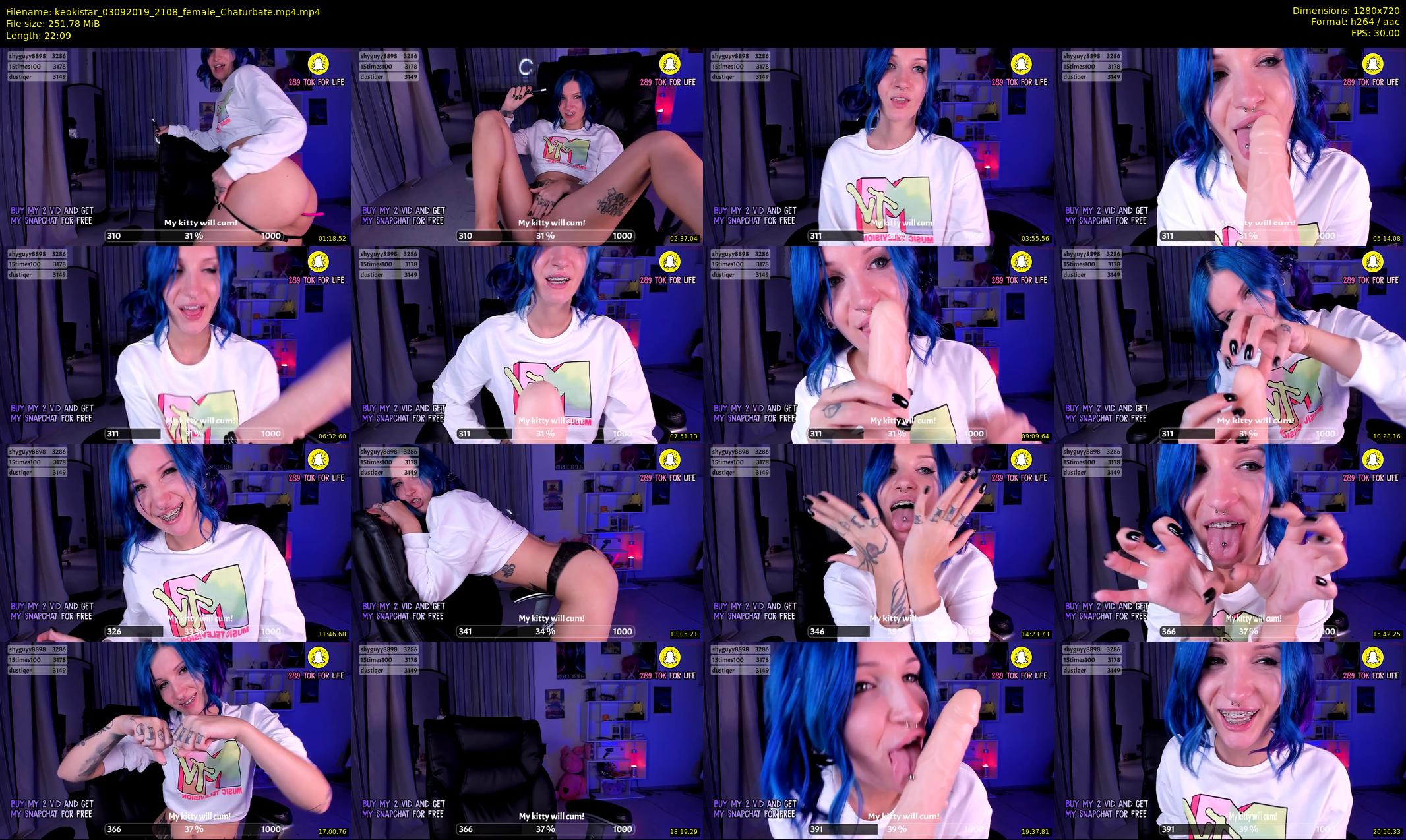 keokistar — 23 minute Chaturbate female cam show recording, 720p, Sep 3, 2019