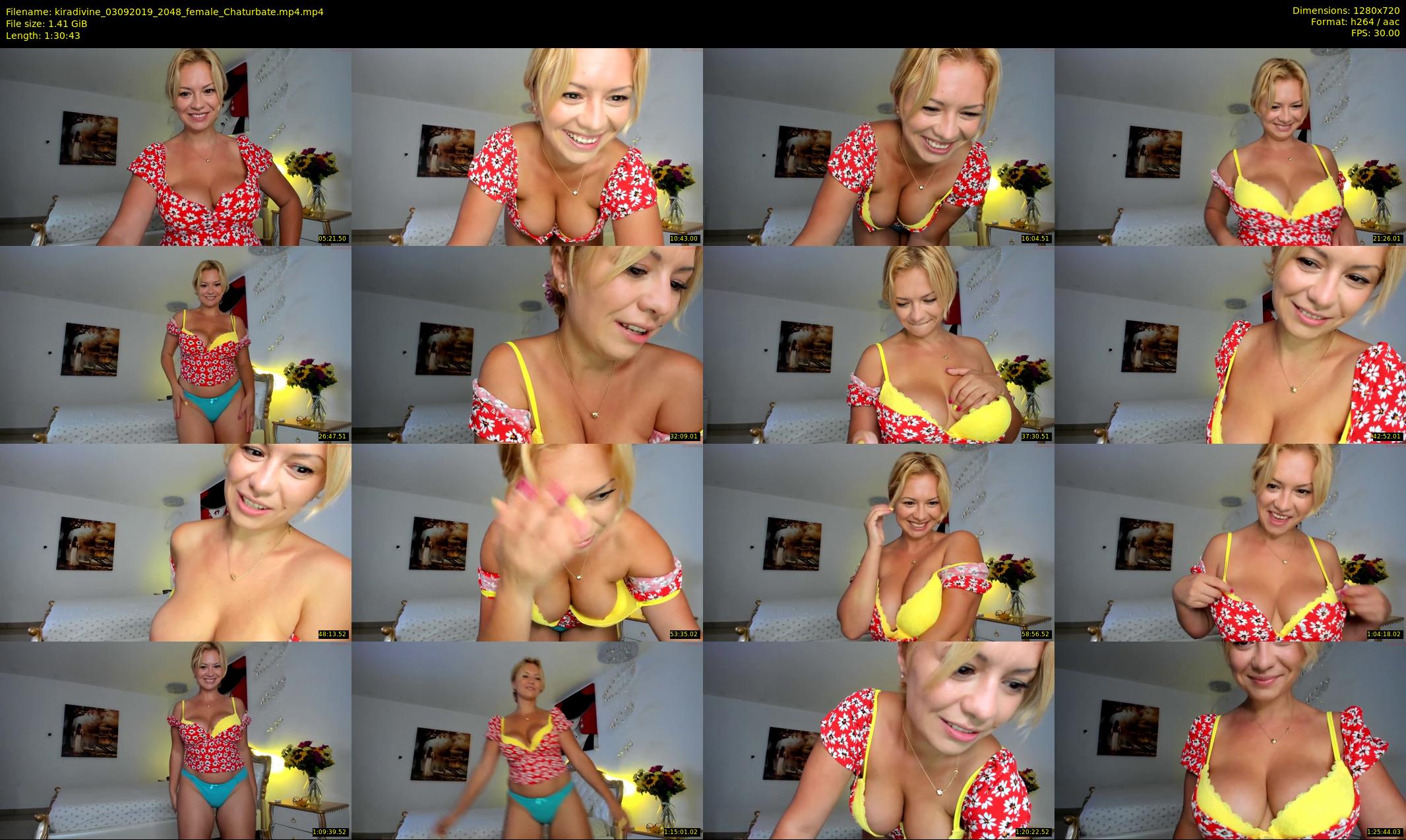 kiradivine — 91 minute Chaturbate female cam show recording, 720p, Sep 3, 2019