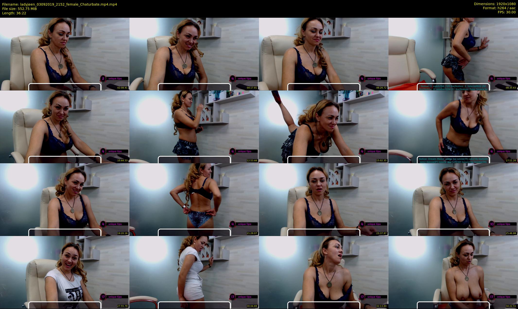 ladyjeen — 37 minute Chaturbate female cam show recording, 1080p, Sep 3, 2019