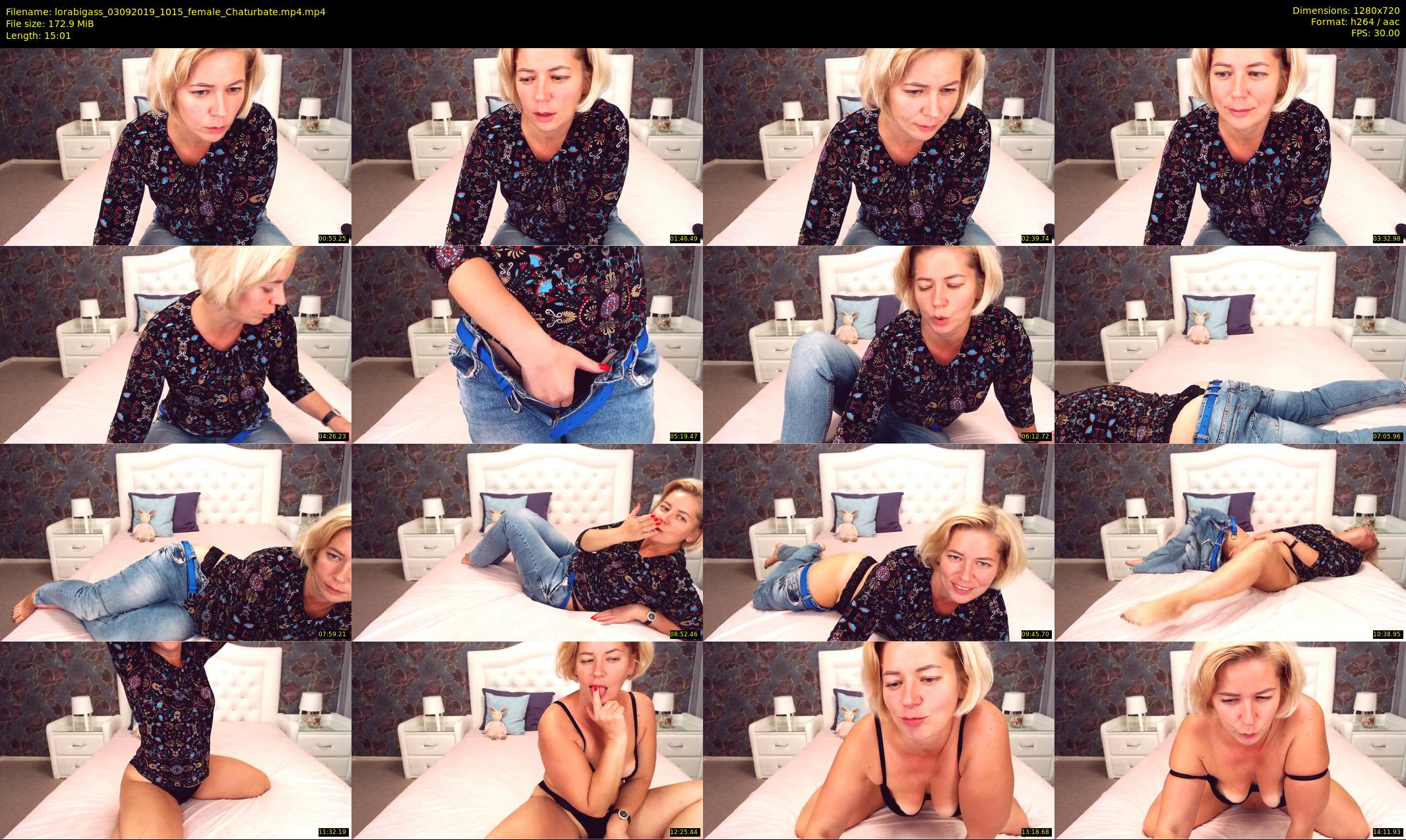 lorabigass — 16 minute Chaturbate female cam show recording, 720p, Sep 3, 2019