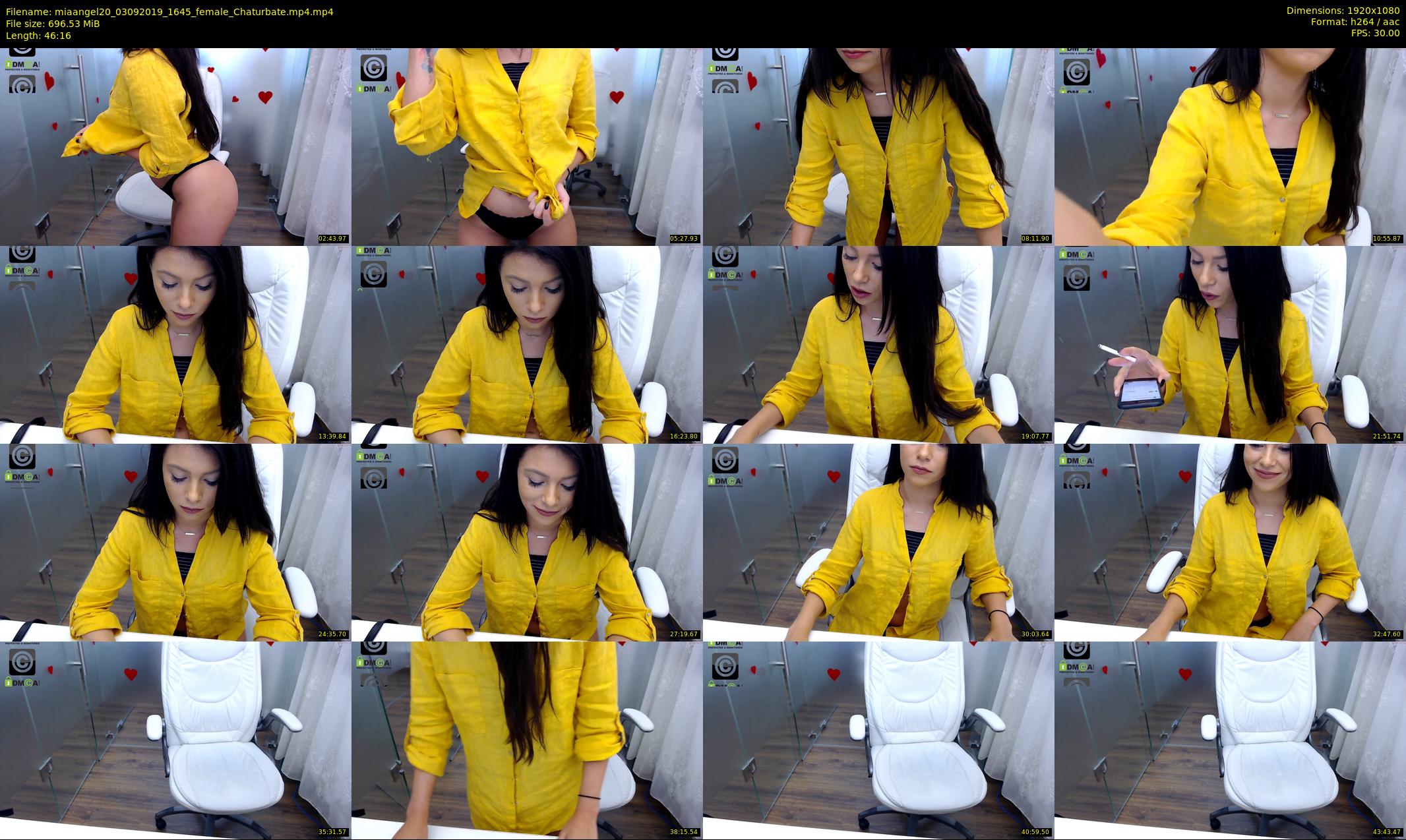 miaangel20 — 47 minute Chaturbate female cam show recording, 1080p, Sep 3, 2019