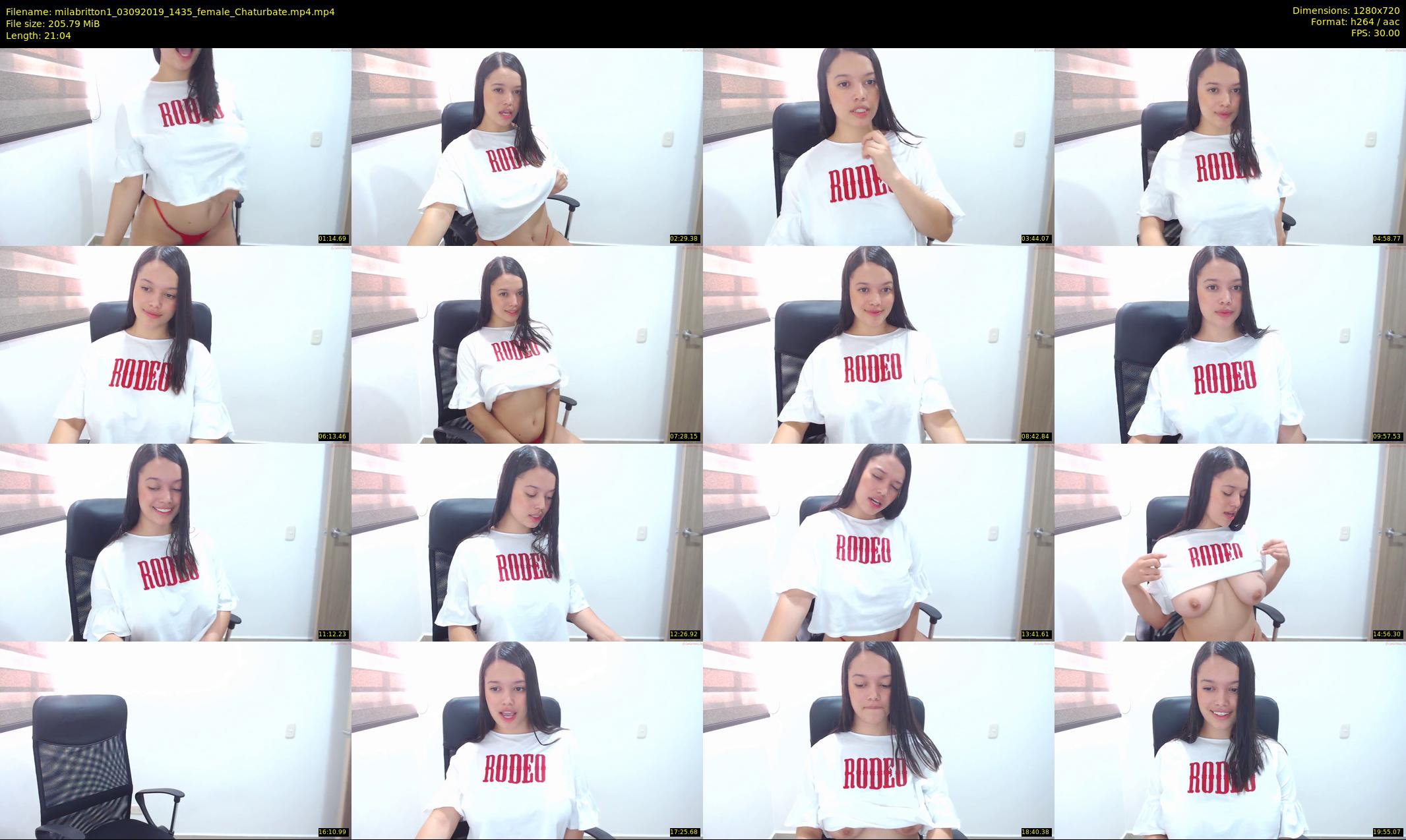 milabritton1 — 22 minute Chaturbate female cam show recording, 720p, Sep 3, 2019