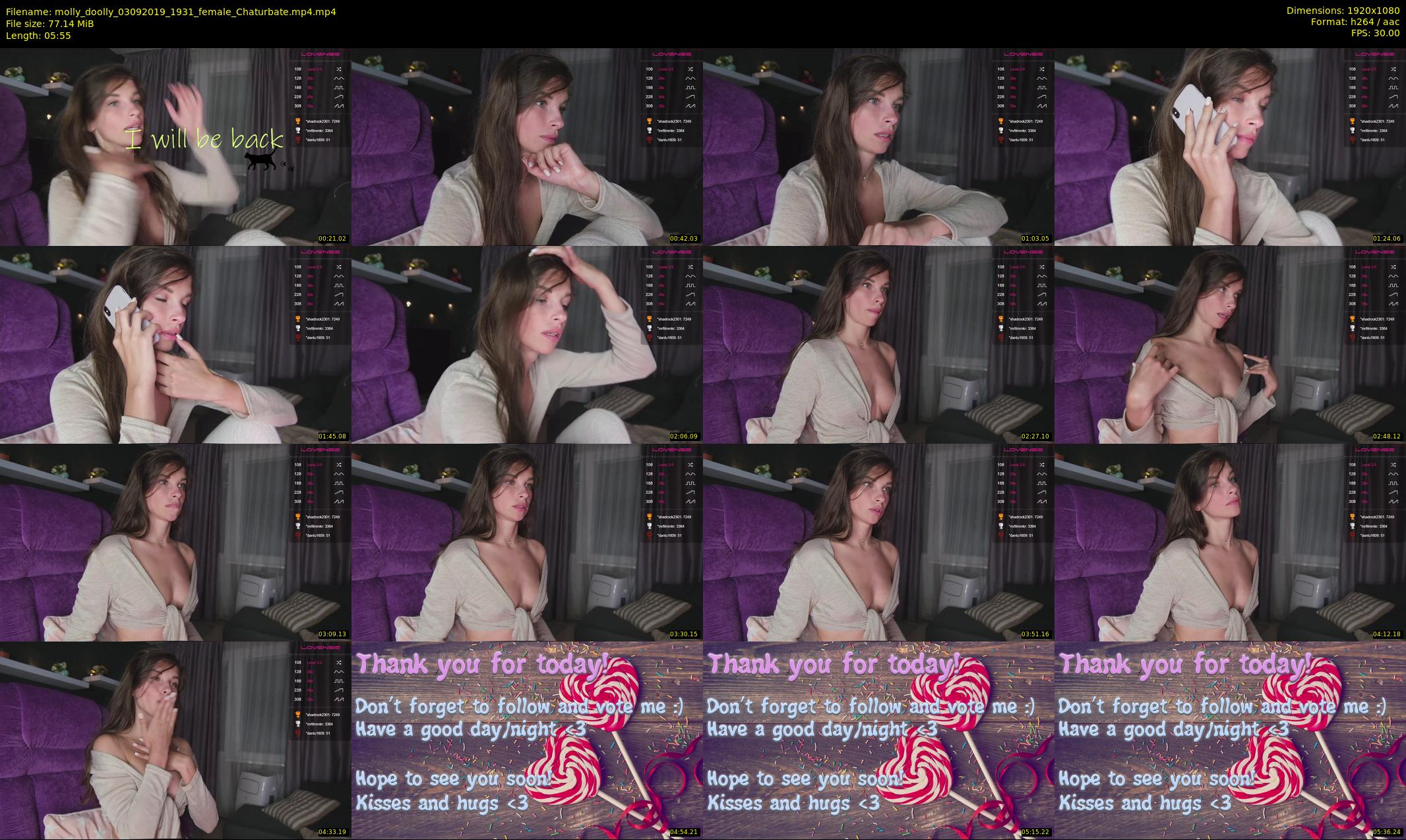 molly_doolly — 6 minute Chaturbate female cam show recording, 1080p, Sep 3, 2019
