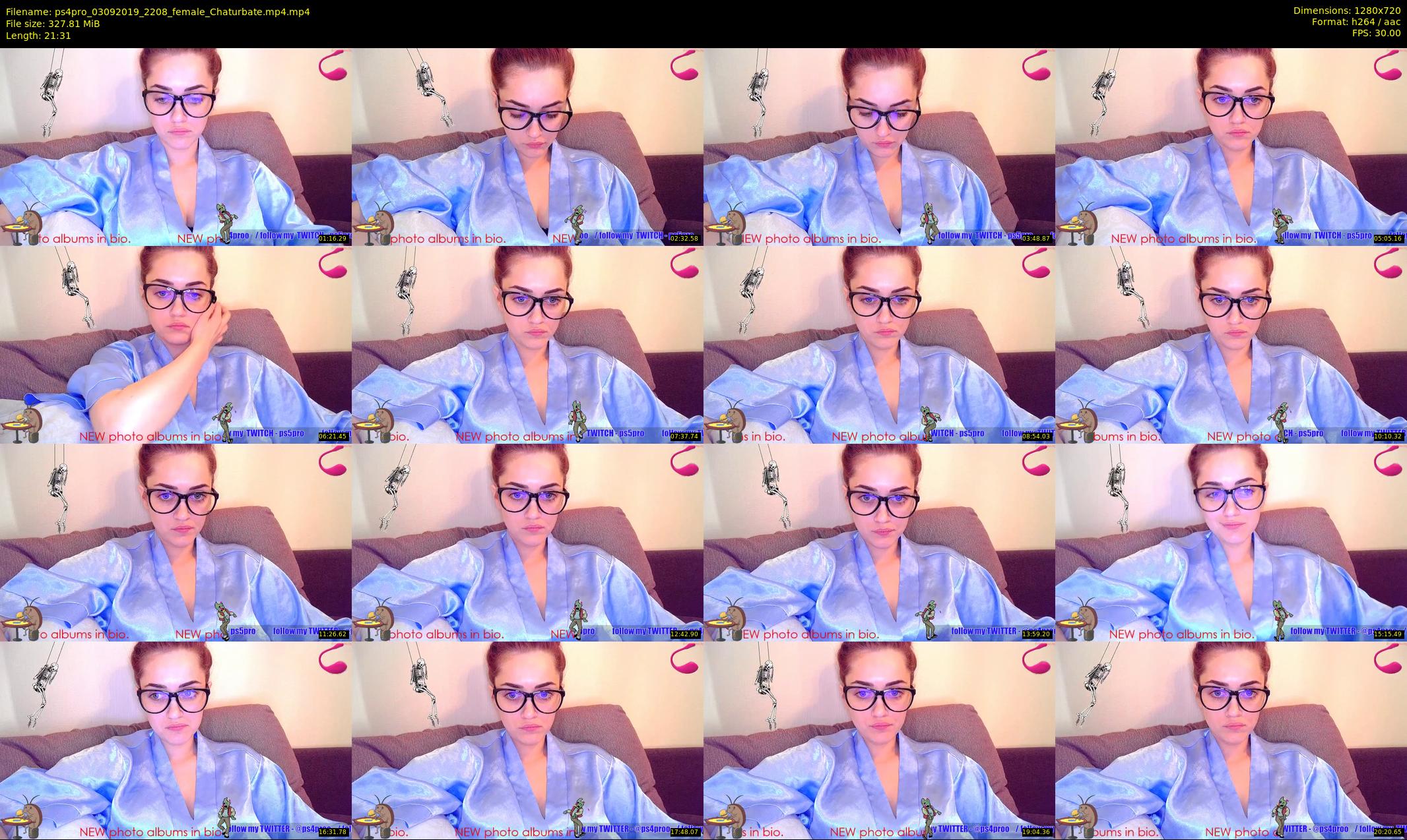 ps4pro — 22 minute Chaturbate female cam show recording, 720p, Sep 3, 2019