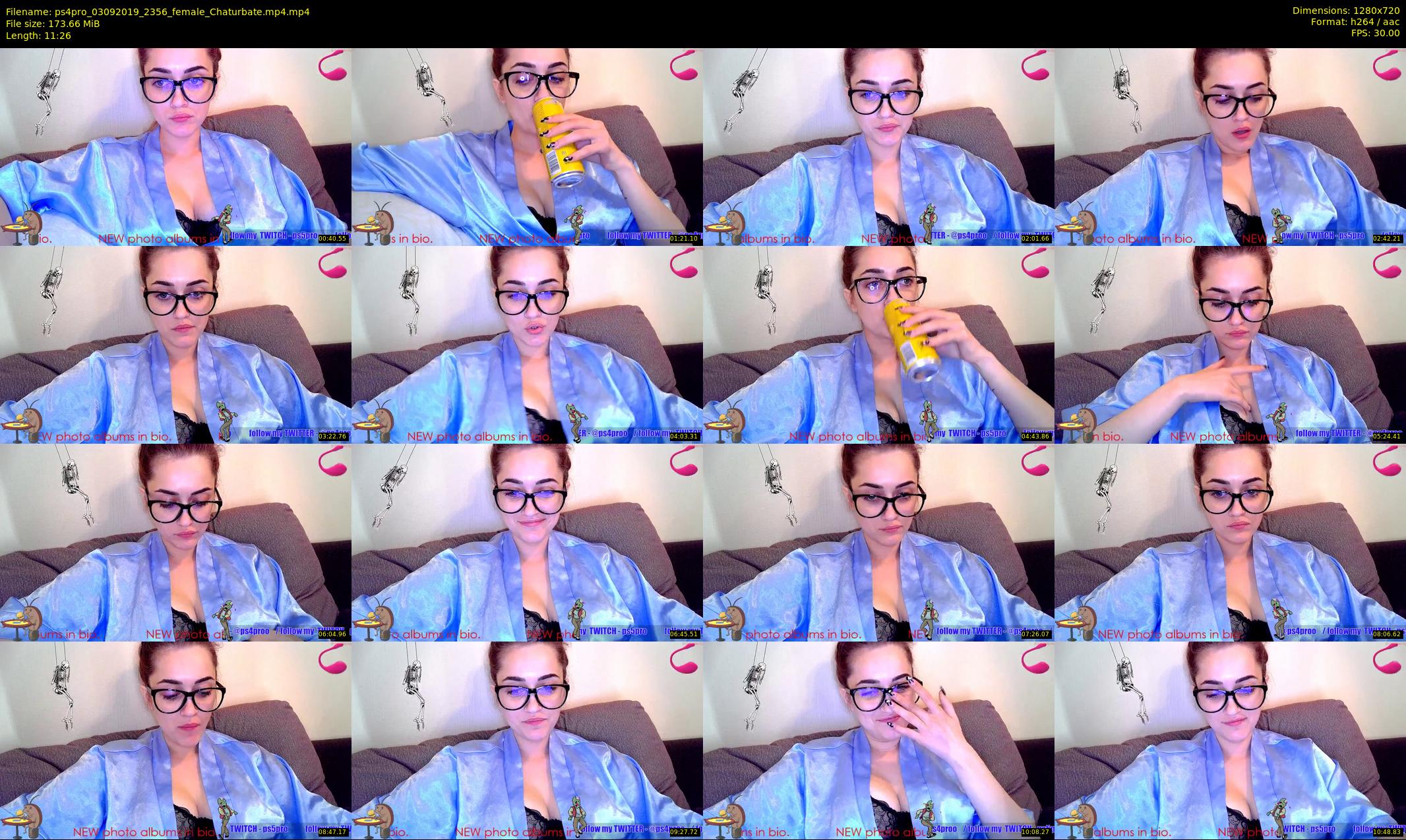 ps4pro — 12 minute Chaturbate female cam show recording, 720p, Sep 3, 2019