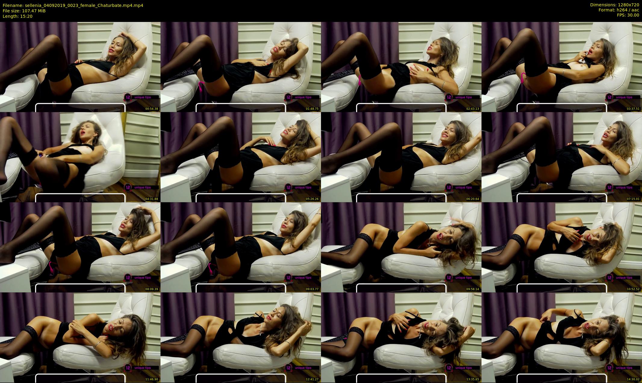 sellenia — 16 minute Chaturbate female cam show recording, 720p, Sep 4, 2019
