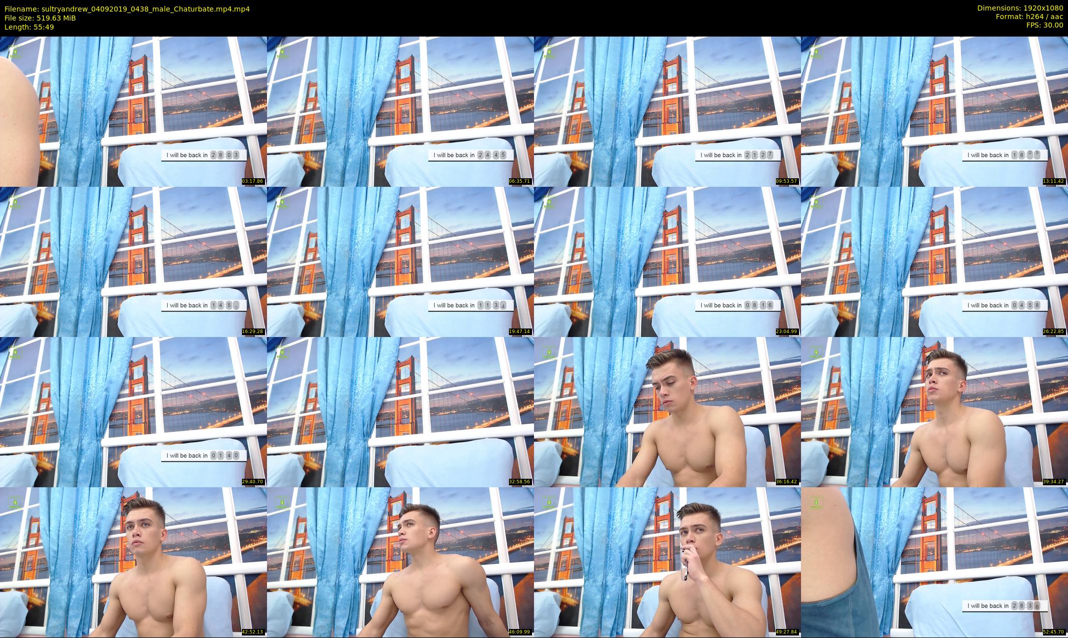 sultryandrew — 56 minute Chaturbate male cam show recording, 1080p, Sep 4, 2019