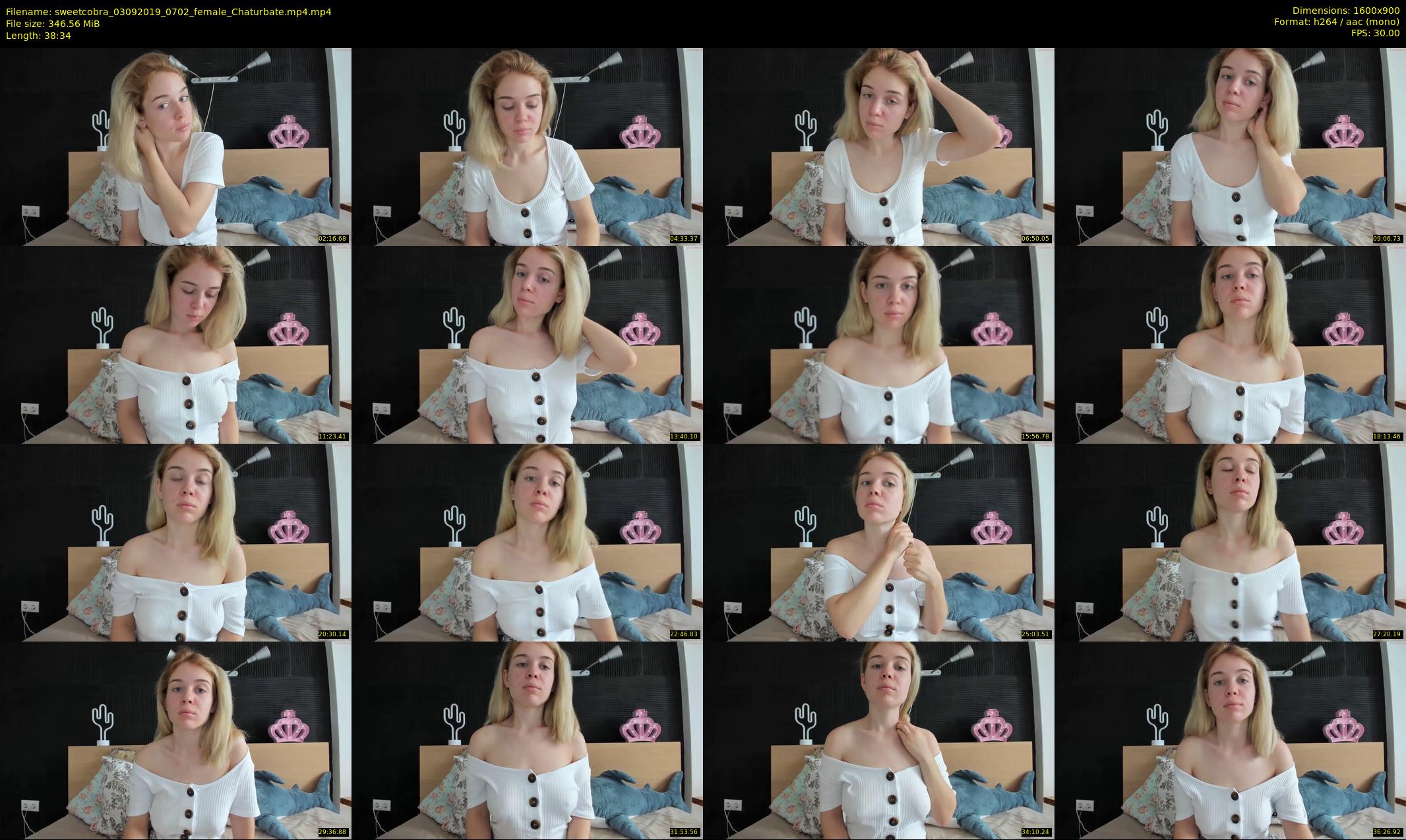 sweetcobra — 39 minute Chaturbate female cam show recording, 720p, Sep 3, 2019
