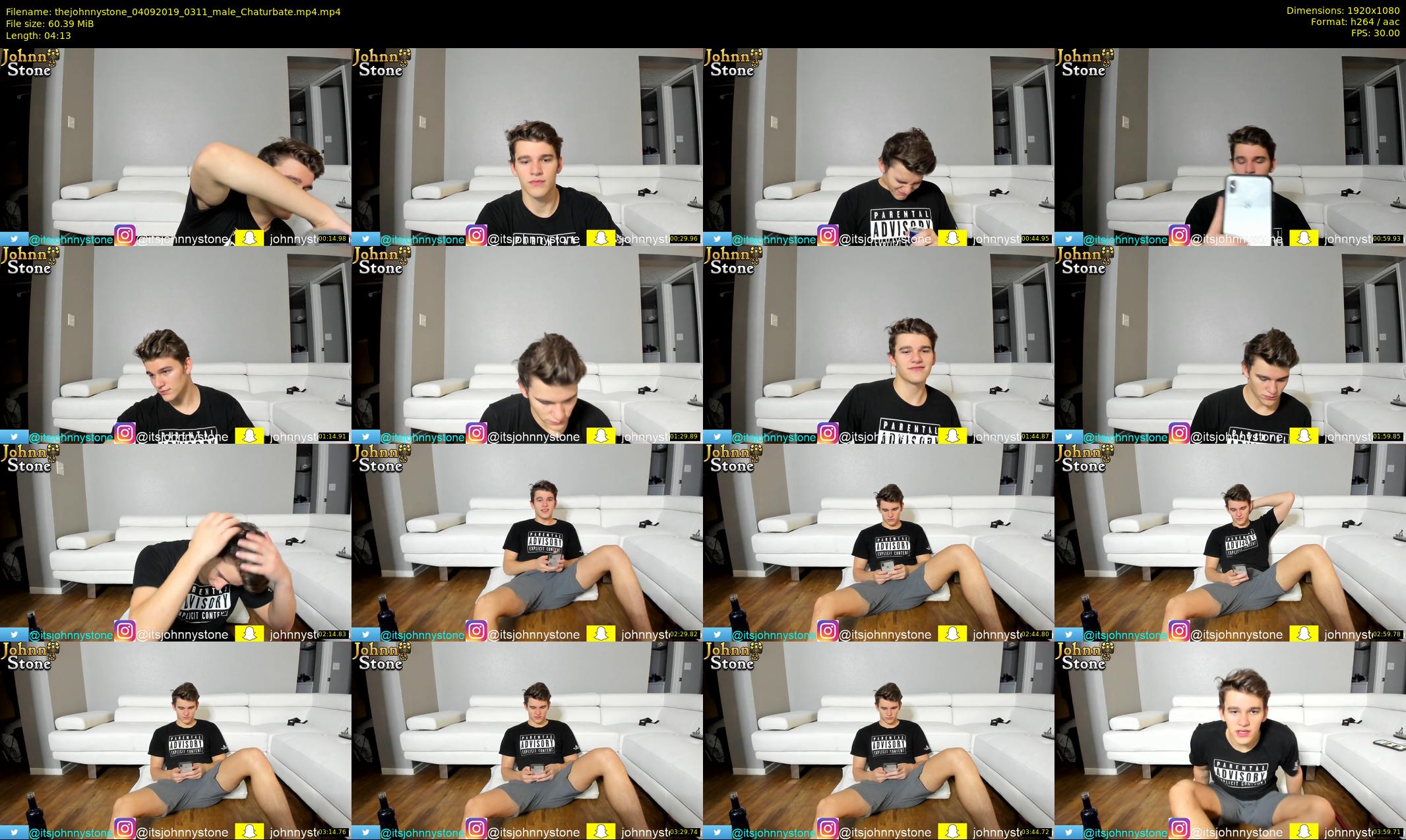 thejohnnystone — 5 minute Chaturbate male cam show recording, 1080p, Sep 4, 2019