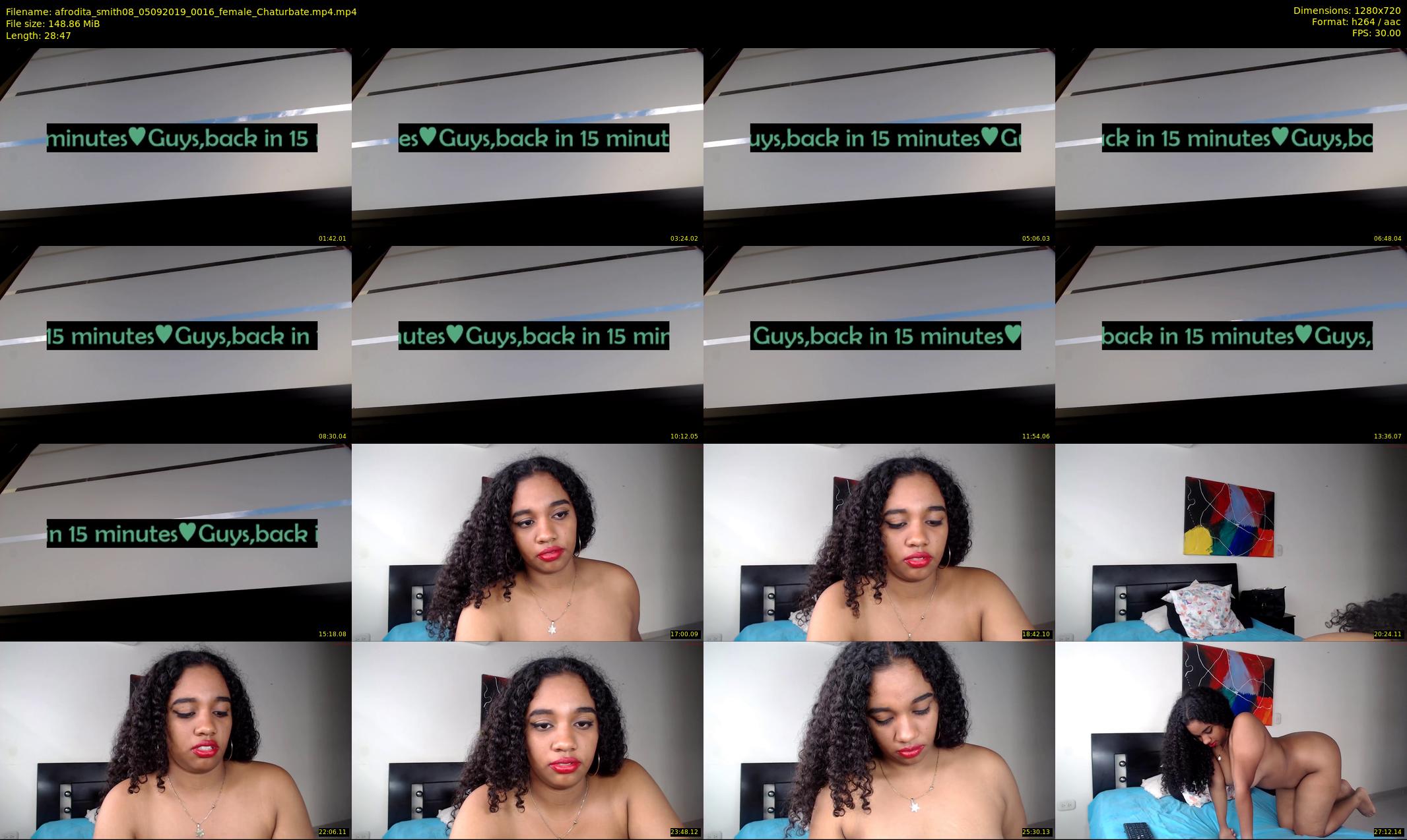 afrodita_smith08 — 29 minute Chaturbate female cam show recording, 720p, Sep 5, 2019