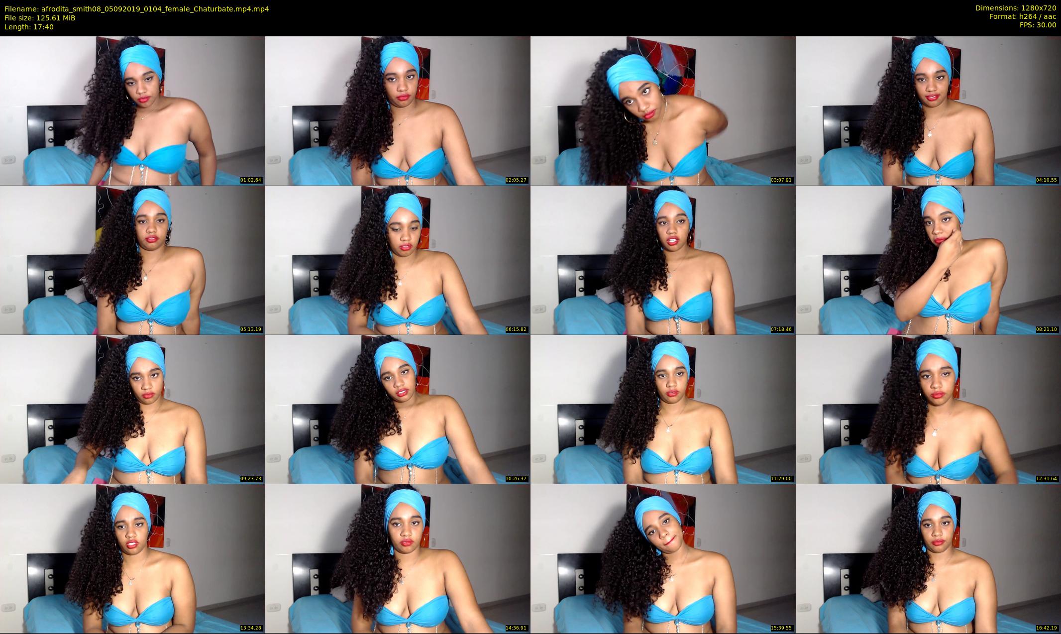 afrodita_smith08 — 18 minute Chaturbate female cam show recording, 720p, Sep 5, 2019