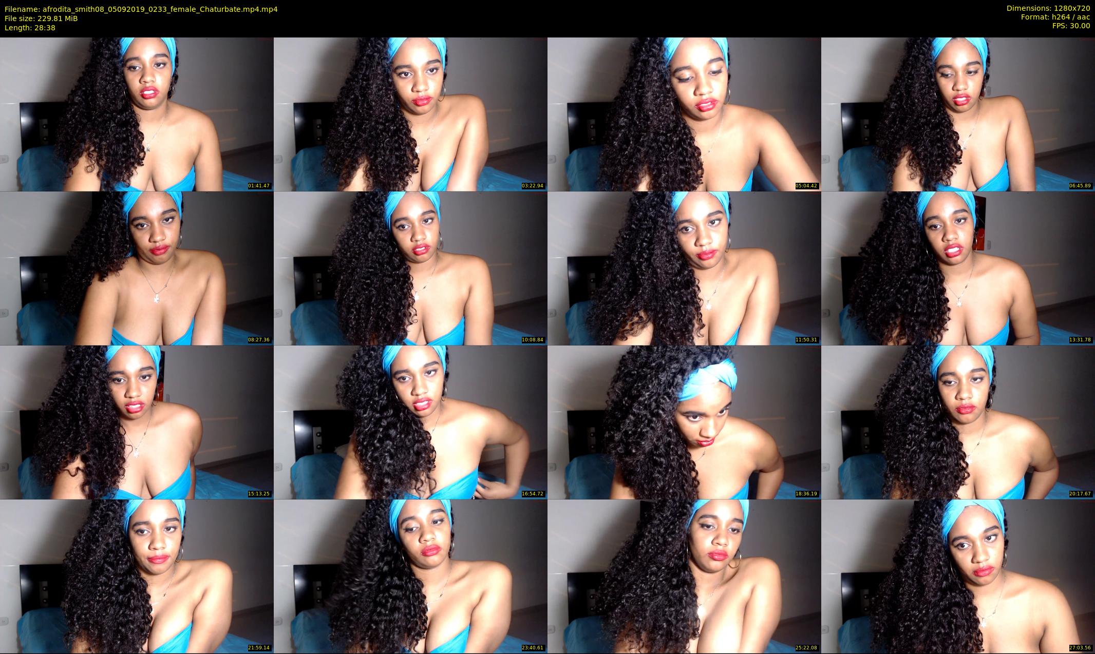 afrodita_smith08 — 29 minute Chaturbate female cam show recording, 720p, Sep 5, 2019