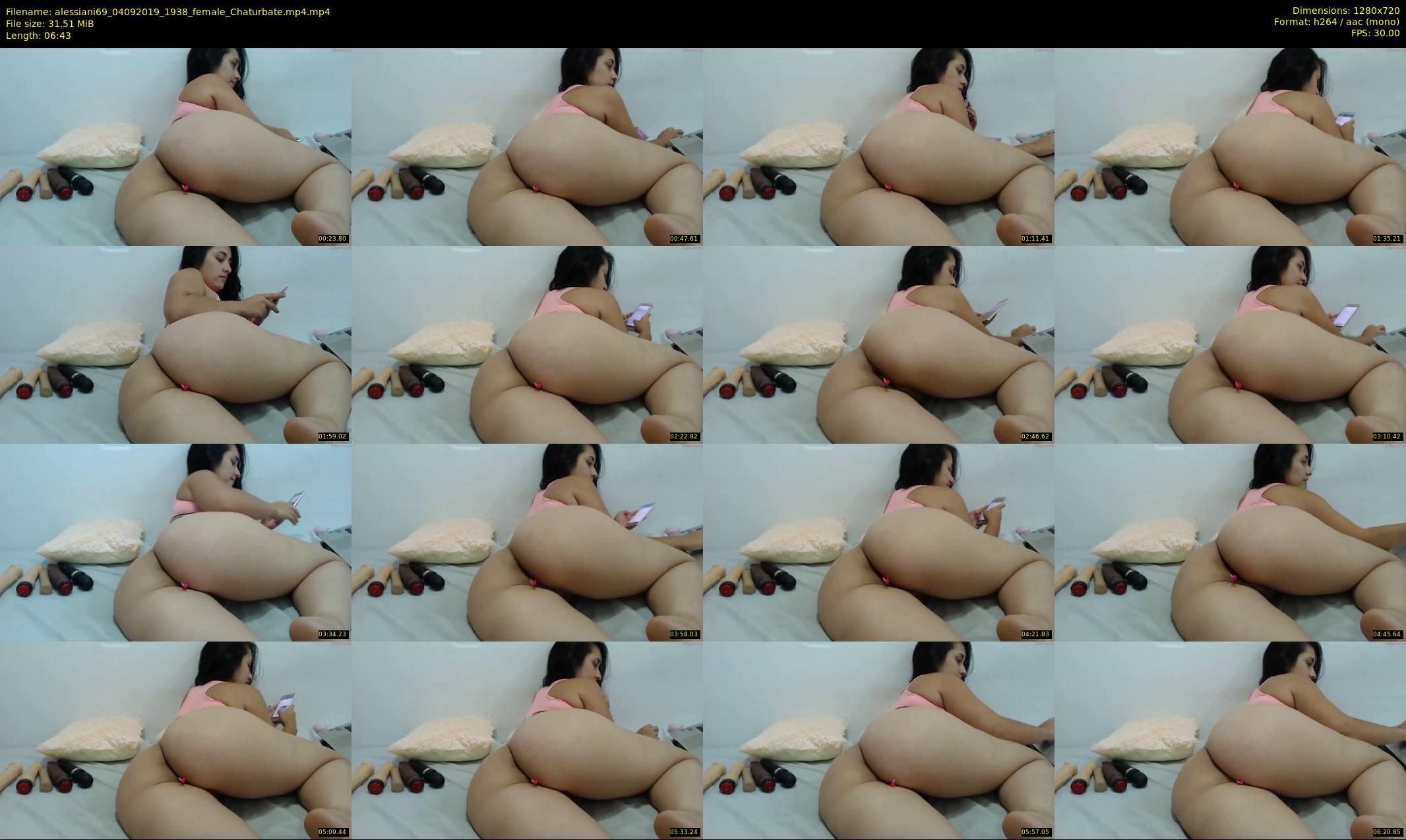 alessiani69 — 7 minute Chaturbate female cam show recording, 720p, Sep 4, 2019