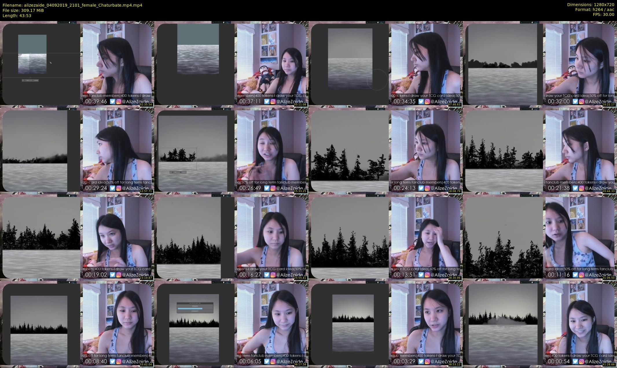 alizezaide — 44 minute Chaturbate female cam show recording, 720p, Sep 4, 2019