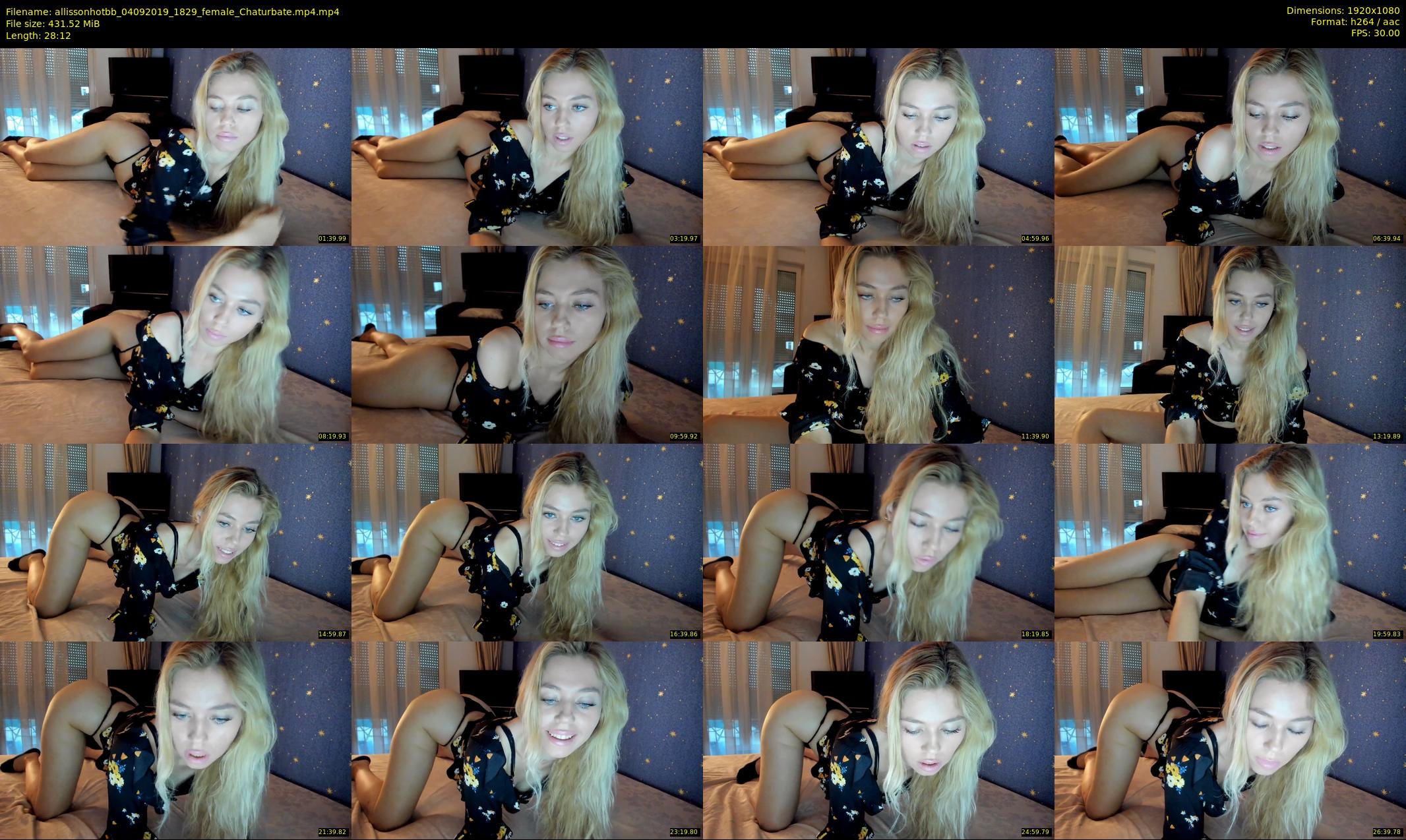 allissonhotbb — 29 minute Chaturbate female cam show recording, 1080p, Sep 4, 2019