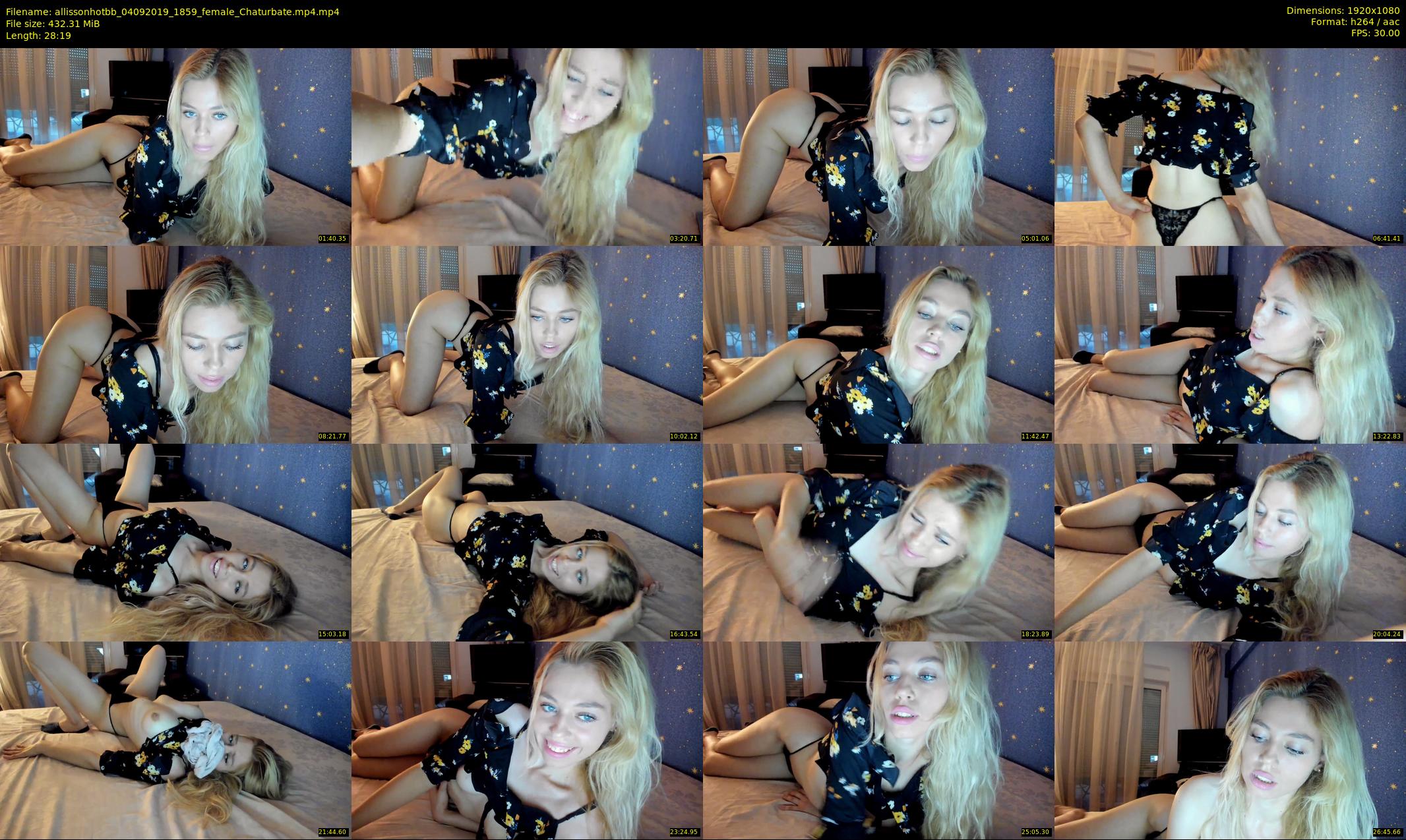 allissonhotbb — 29 minute Chaturbate female cam show recording, 1080p, Sep 4, 2019