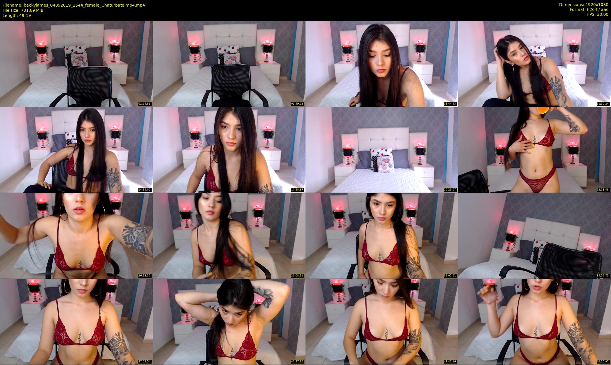 beckyjames — 50 minute Chaturbate female cam show recording, 1080p, Sep 4, 2019