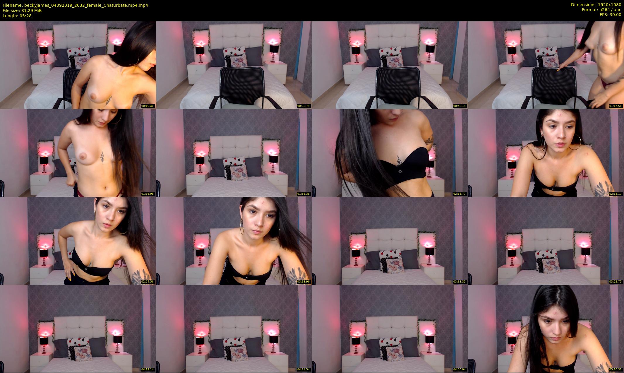 beckyjames — 6 minute Chaturbate female cam show recording, 1080p, Sep 4, 2019