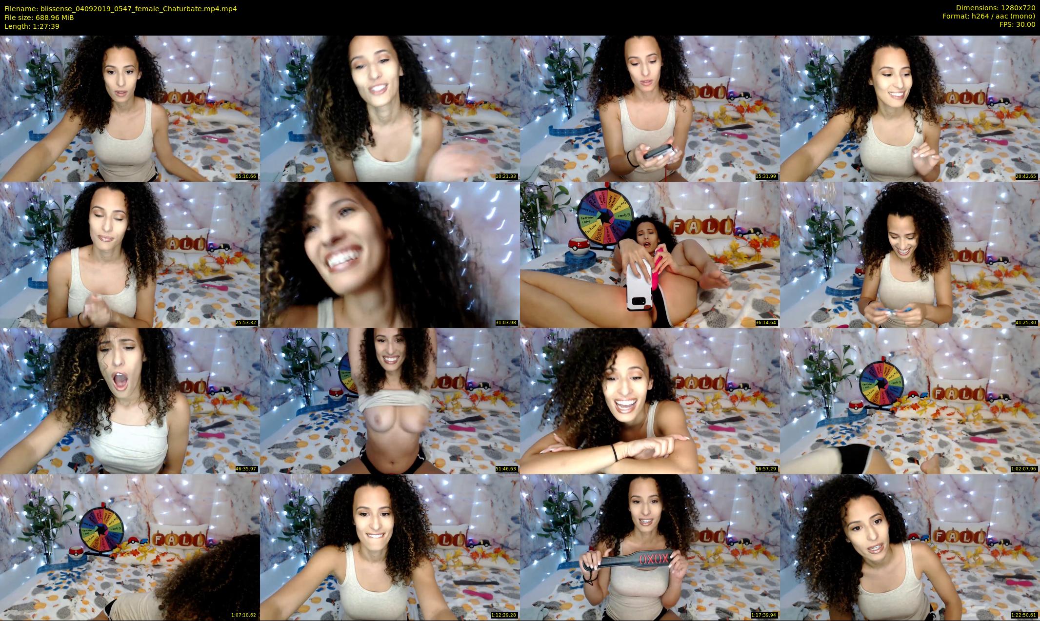 blissense — 88 minute Chaturbate female cam show recording, 720p, Sep 4, 2019