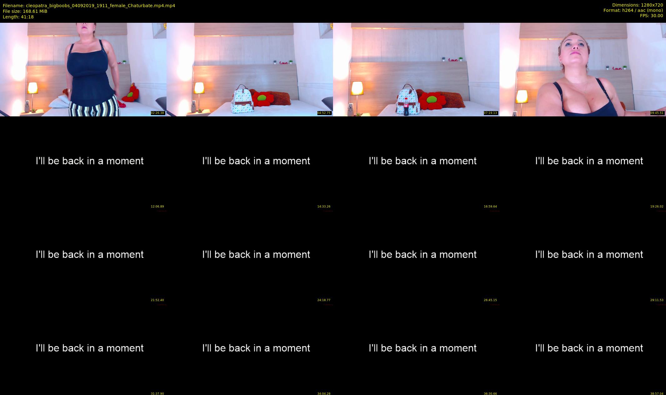 cleopatra_bigboobs — 42 minute Chaturbate female cam show recording, 720p, Sep 4, 2019