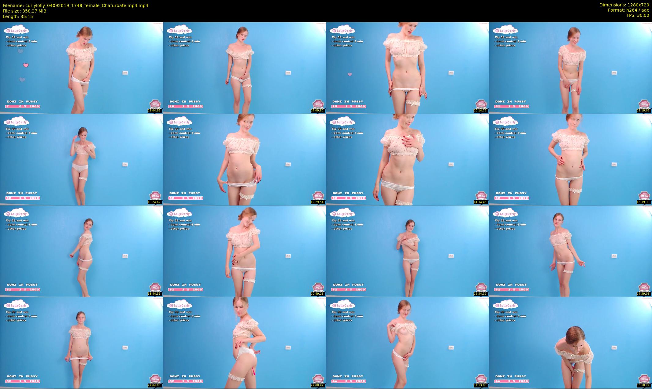 curlylolly — 36 minute Chaturbate female cam show recording, 720p, Sep 4, 2019