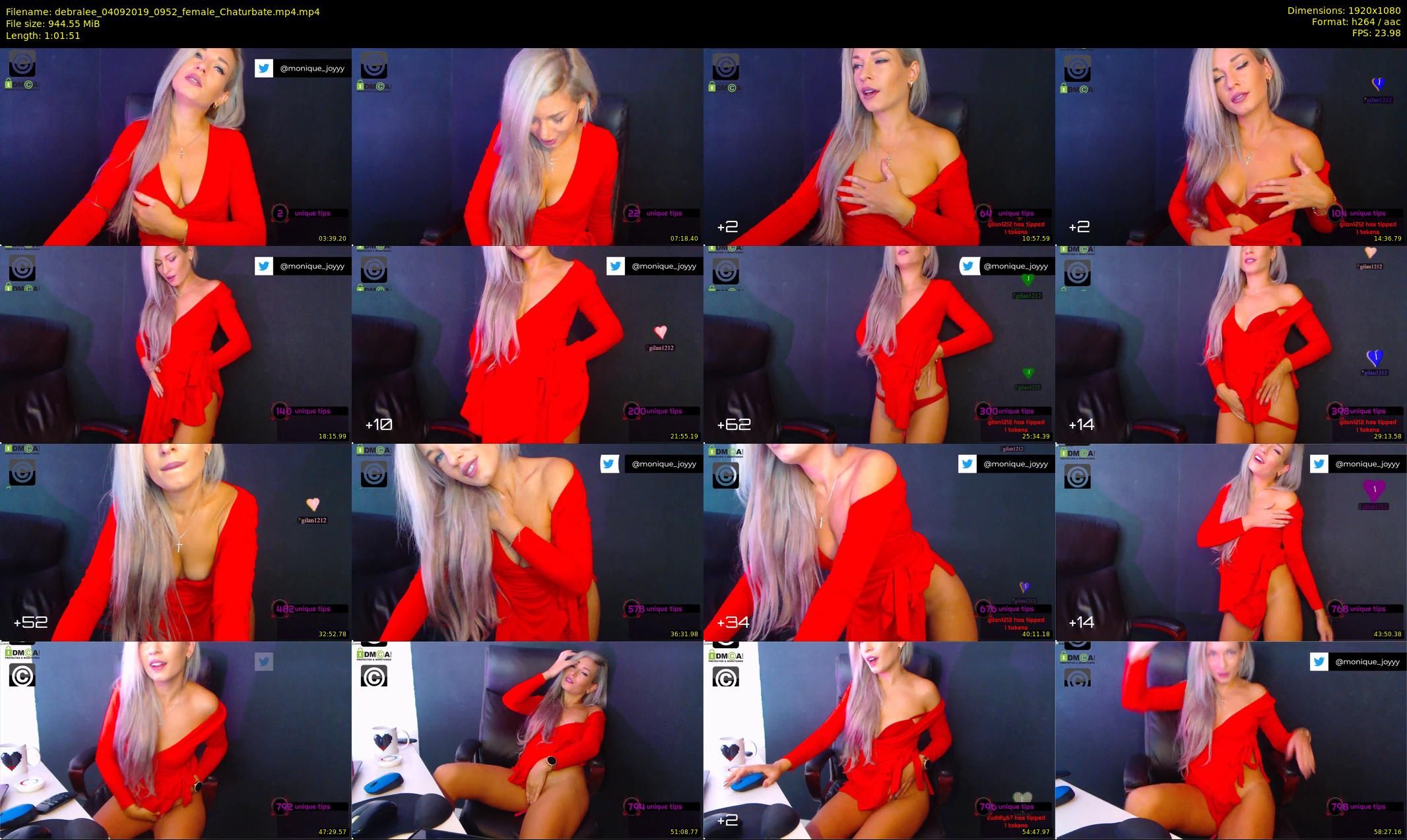 debralee — 62 minute Chaturbate female cam show recording, 1080p, Sep 4, 2019