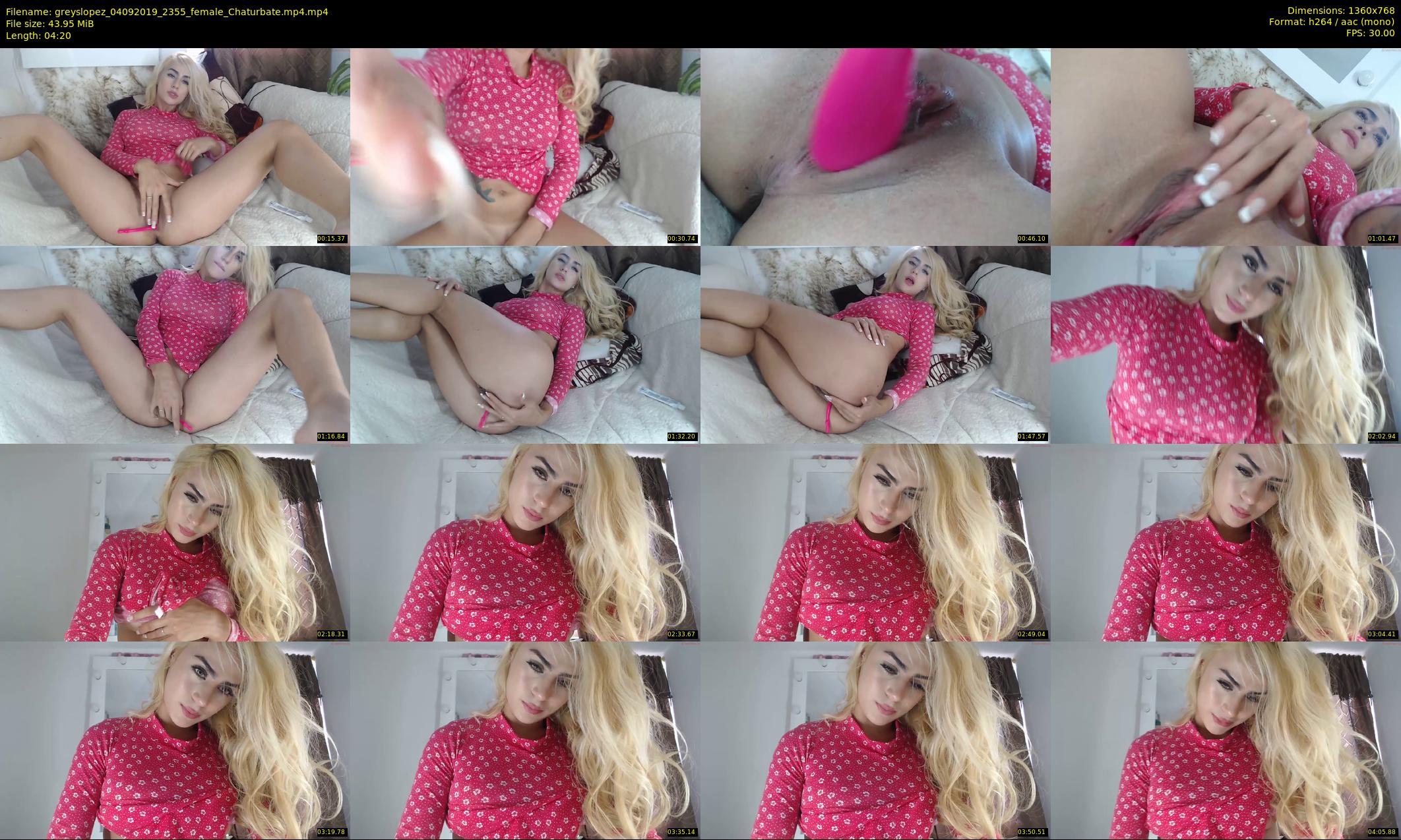 greyslopez — 5 minute Chaturbate female cam show recording, 720p, Sep 4, 2019