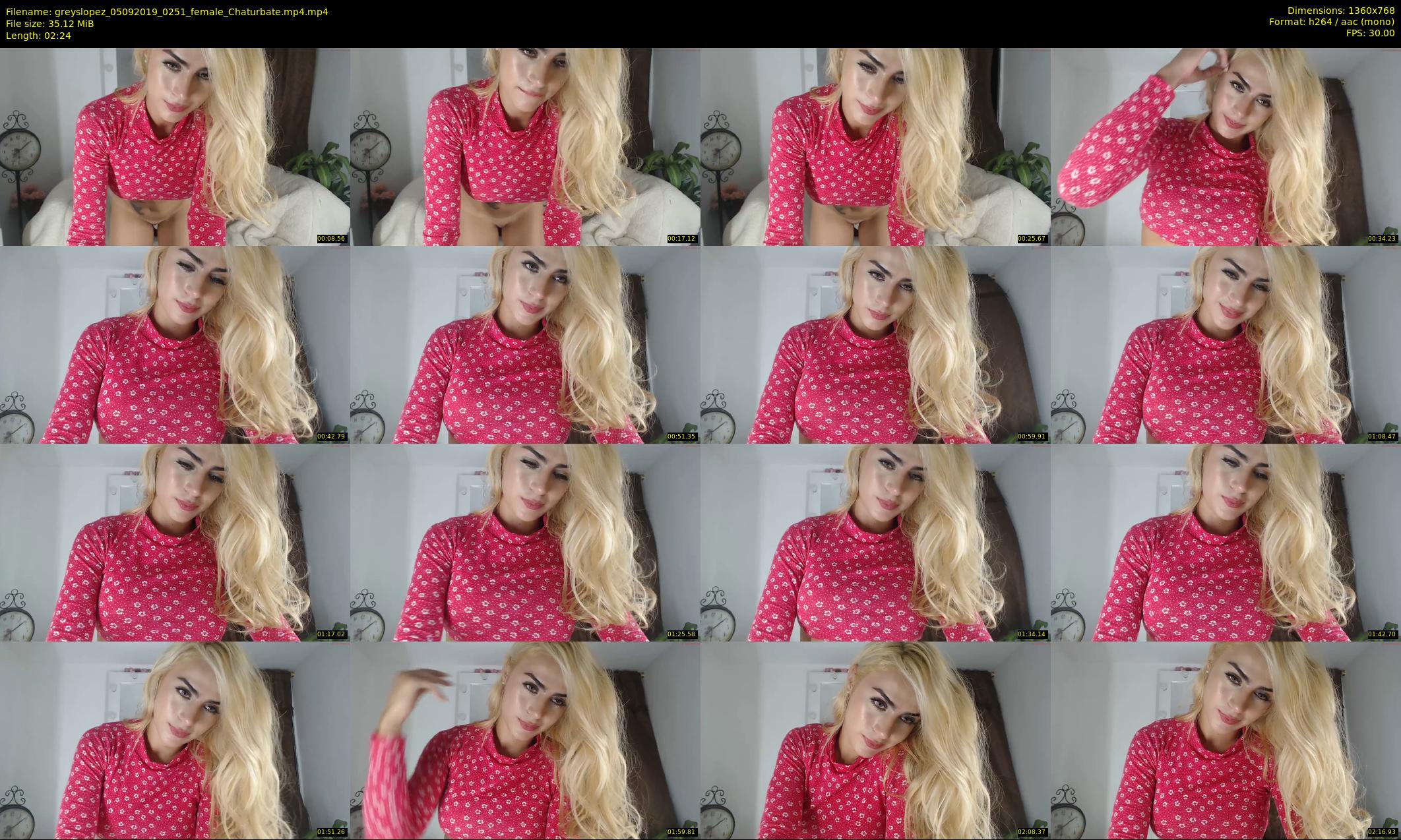 greyslopez — 3 minute Chaturbate female cam show recording, 720p, Sep 5, 2019