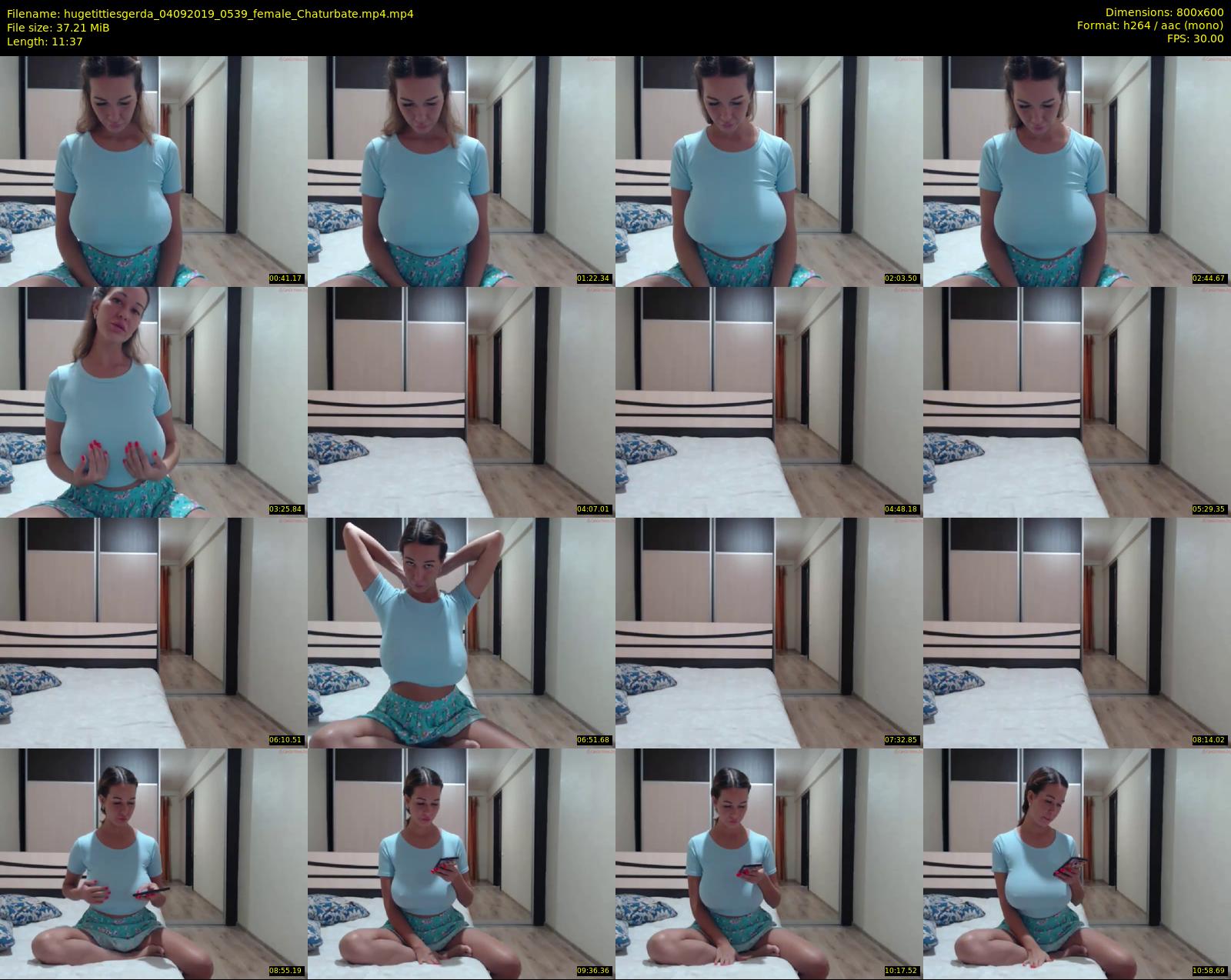 hugetittiesgerda — 12 minute Chaturbate female cam show recording, 480p, Sep 4, 2019