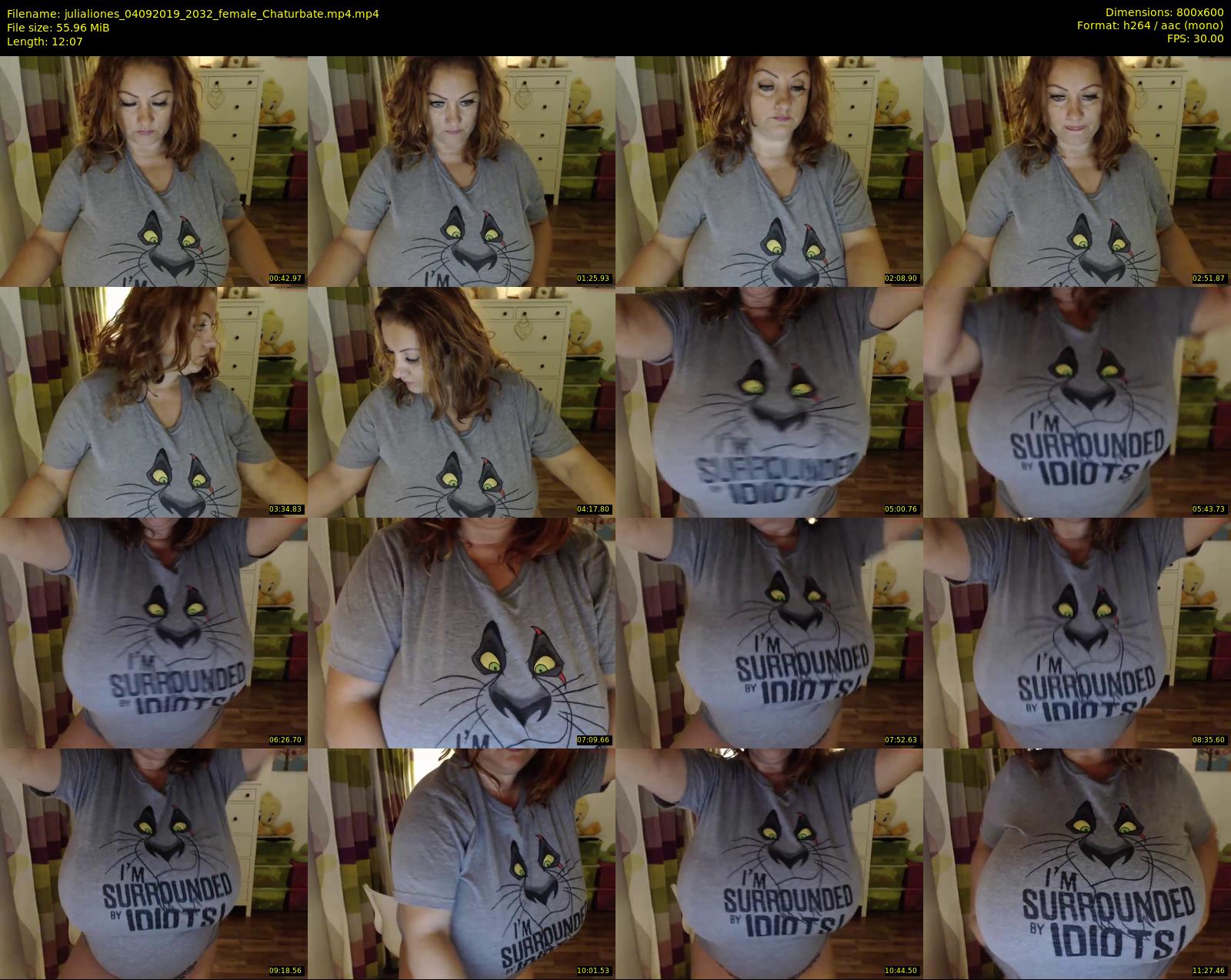 julialiones — 13 minute Chaturbate female cam show recording, 480p, Sep 4, 2019