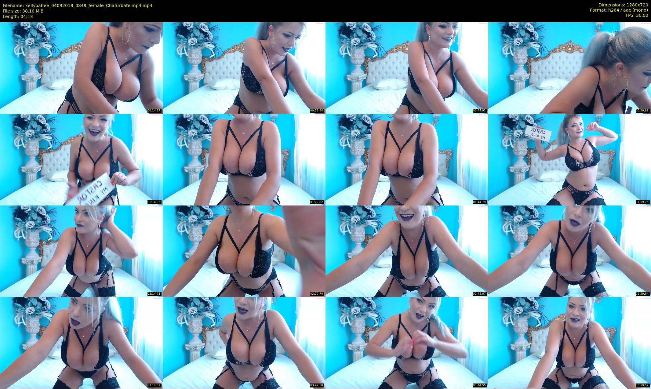 kellybabee — 5 minute Chaturbate female cam show recording, 720p, Sep 4, 2019