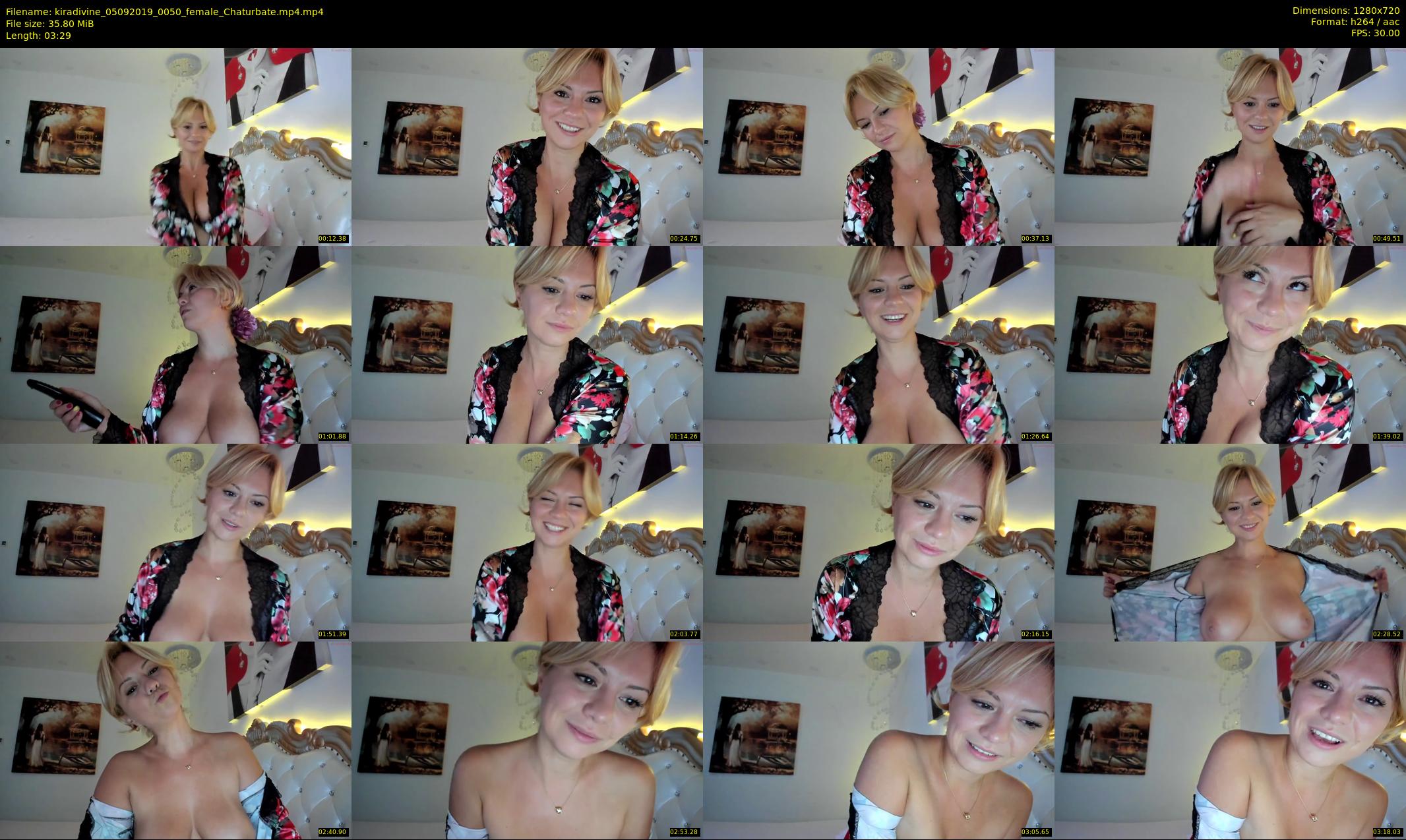 kiradivine — 4 minute Chaturbate female cam show recording, 720p, Sep 5, 2019