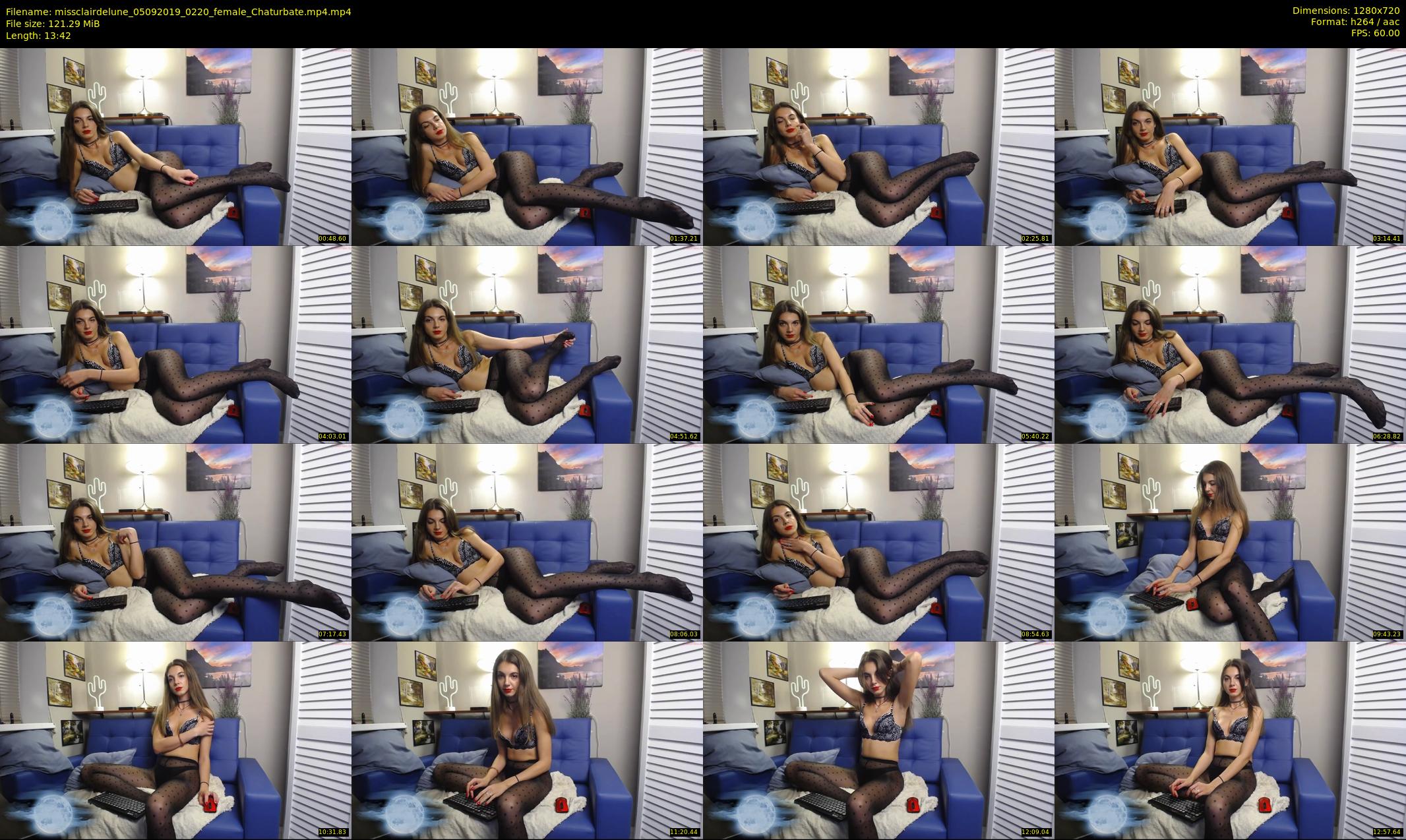 missclairdelune — 14 minute Chaturbate female cam show recording, 720p, Sep 5, 2019