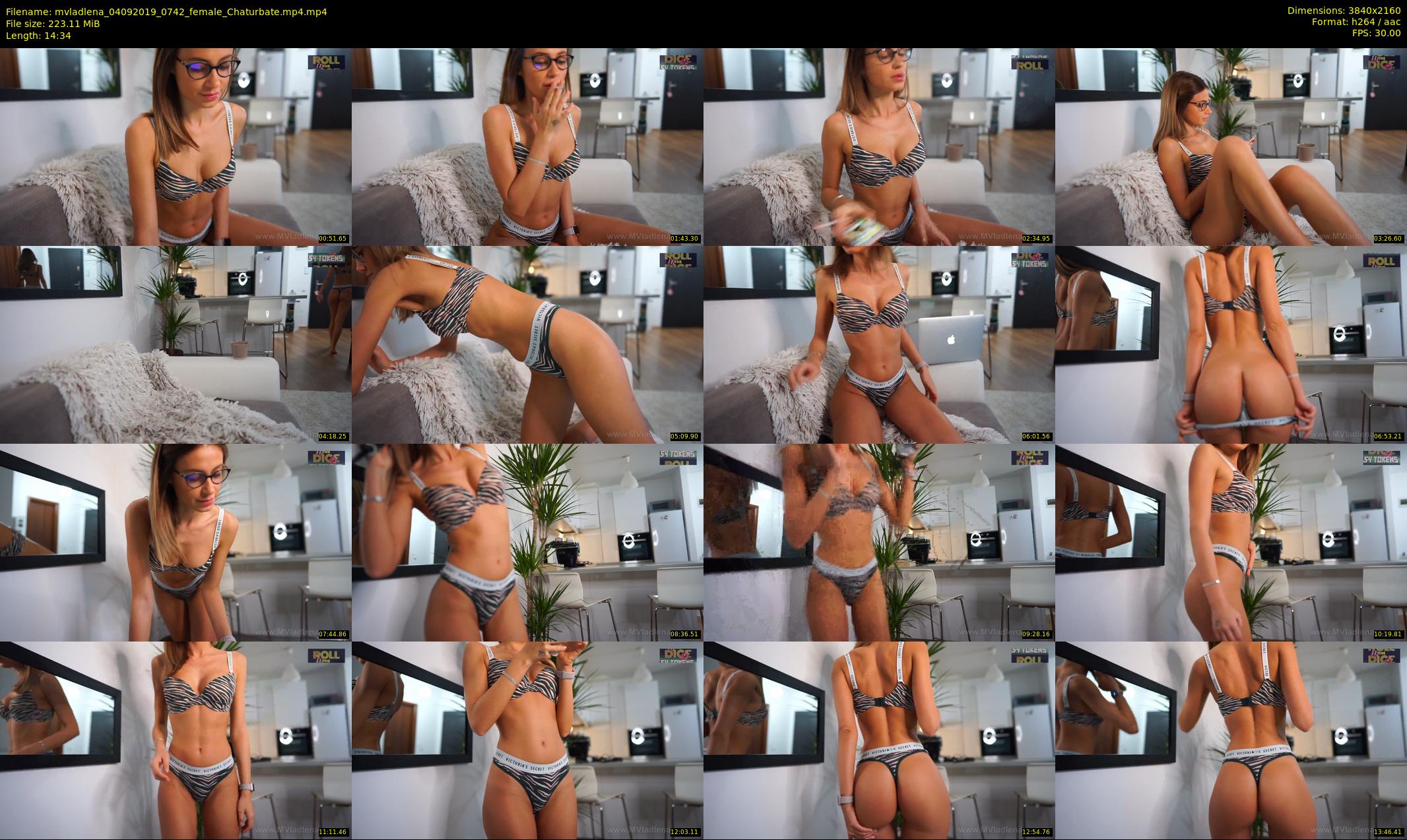 mvladlena — 15 minute Chaturbate female cam show recording, 4K, Sep 4, 2019