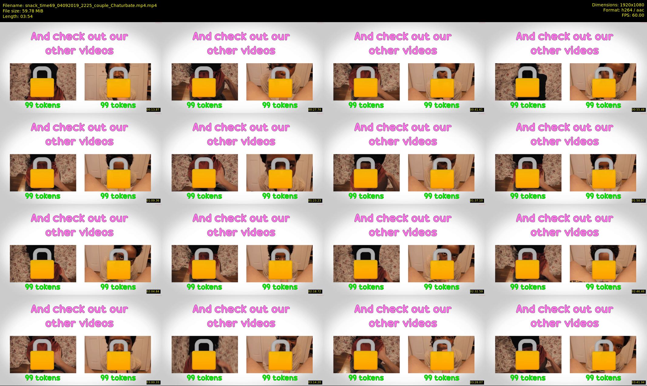 snack_time69 — 4 minute Chaturbate couple cam show recording, 1080p, Sep 4, 2019