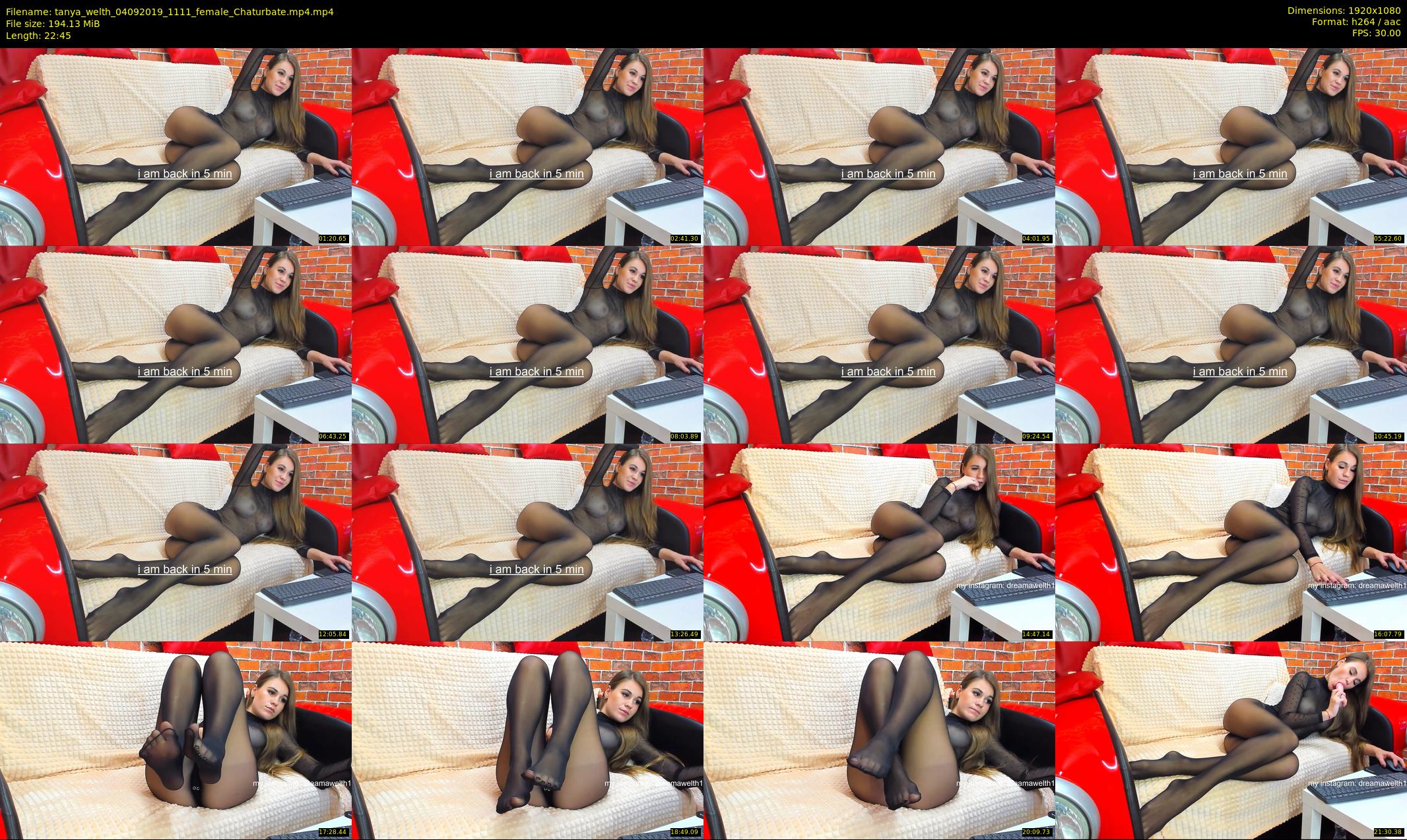 tanya_welth — 23 minute Chaturbate female cam show recording, 1080p, Sep 4, 2019